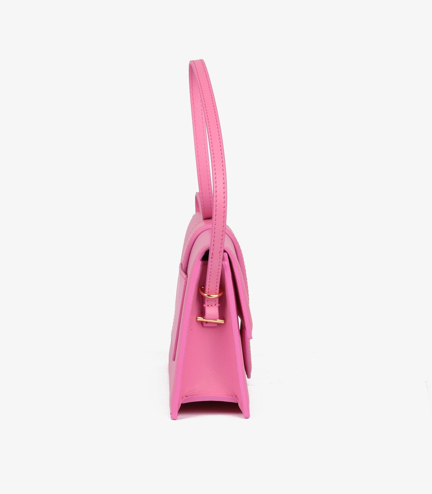 Femenino o masculino Jacquemus Pink Smooth Calfskin Leather Le Bambino Long en venta