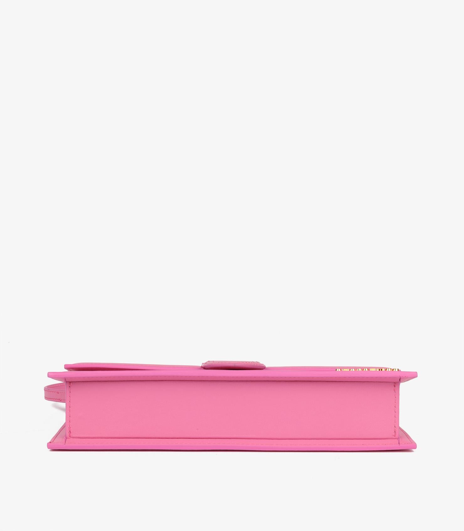 Jacquemus Pink Smooth Calfskin Leather Le Bambino Long For Sale 2