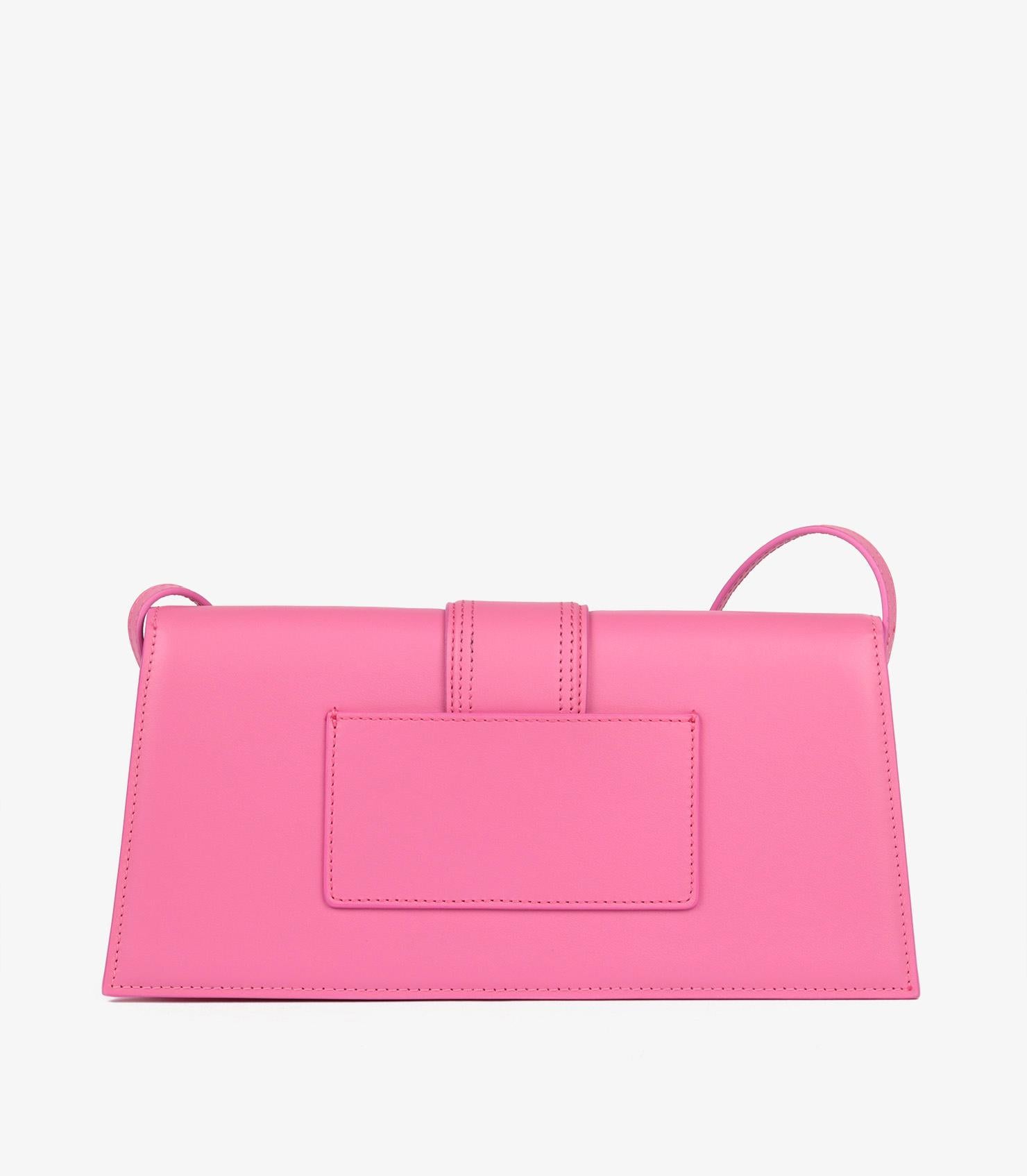 Jacquemus Rosa Rauchfarbenes Kalbsleder Le Bambino Lang im Angebot 3