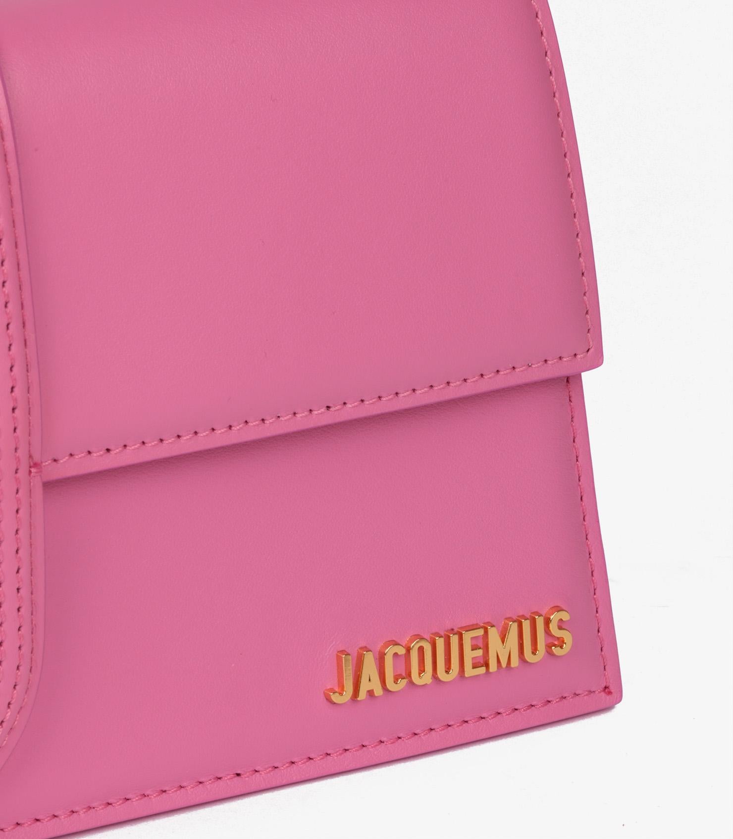 Jacquemus Pink Smooth Calfskin Leather Le Bambino Long en venta 3