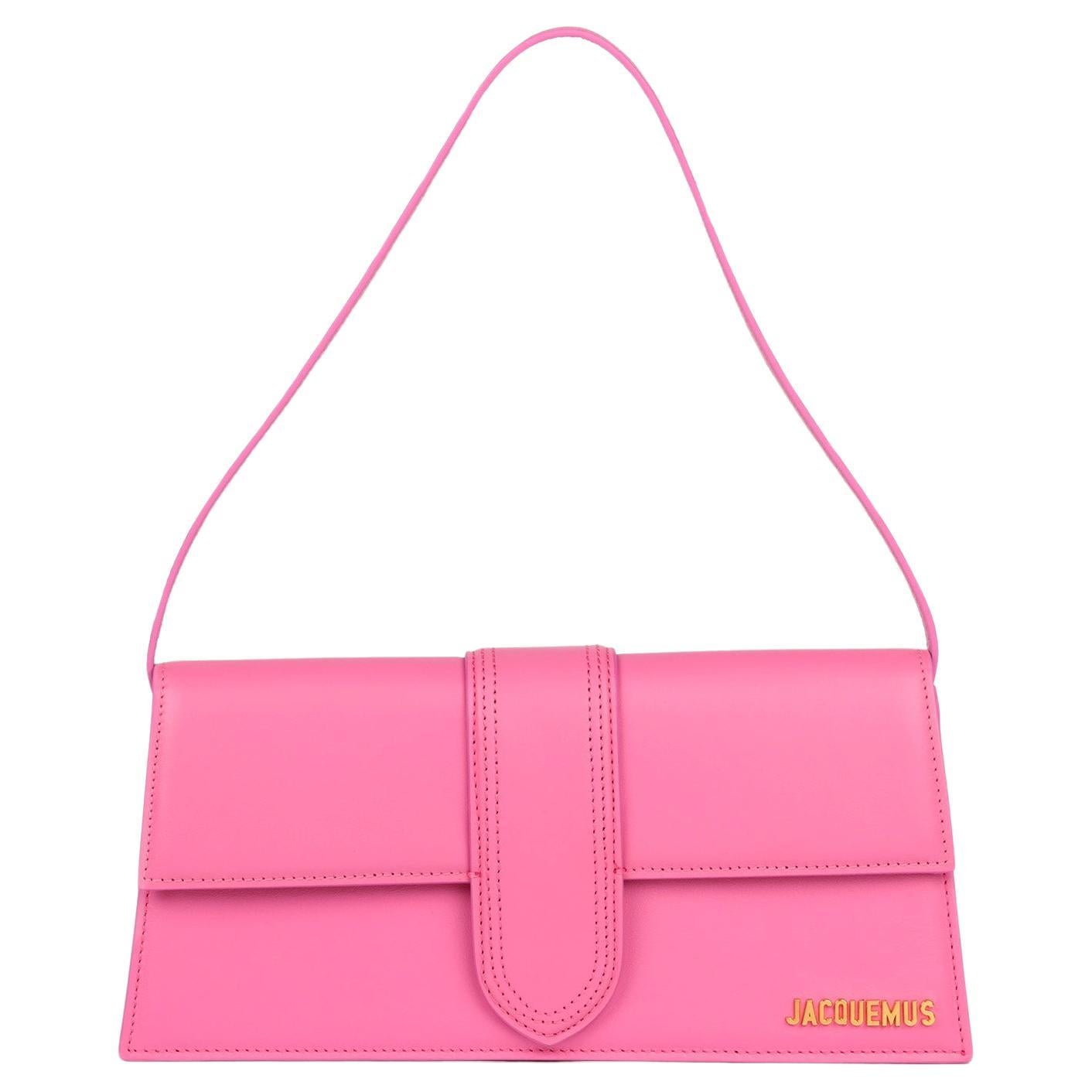 Jacquemus Pink Smooth Calfskin Leather Le Bambino Long en venta