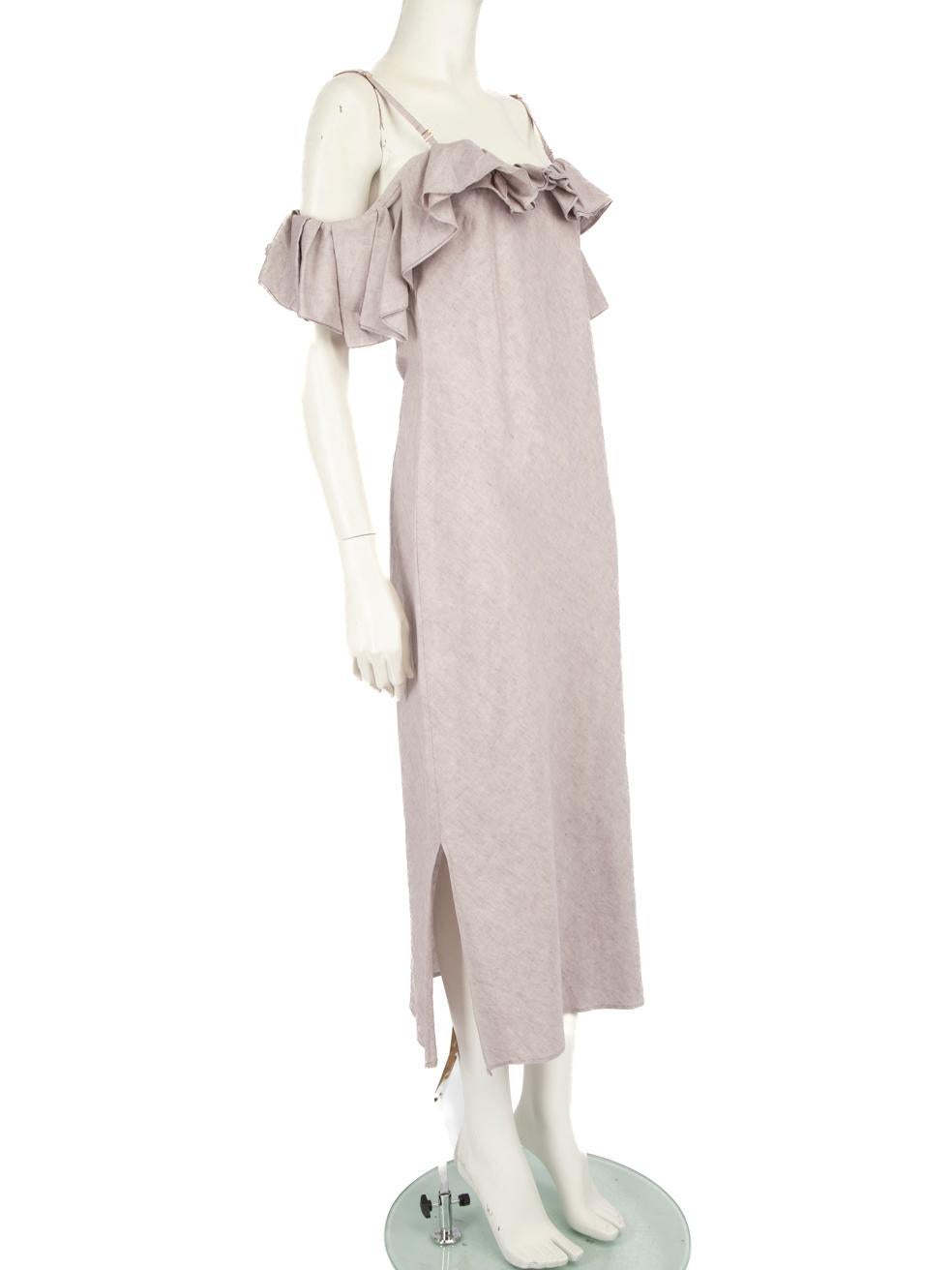 CONDITION is Very good. Minimal wear to dress is evident. Light discolouration to the front top-left lining and front centre lining on this used Jacquemus designer resale item.
 
 
 
 Details
 
 
 Model: La Robe Pampelonne
 
 Purple
 
 Cotton
 
