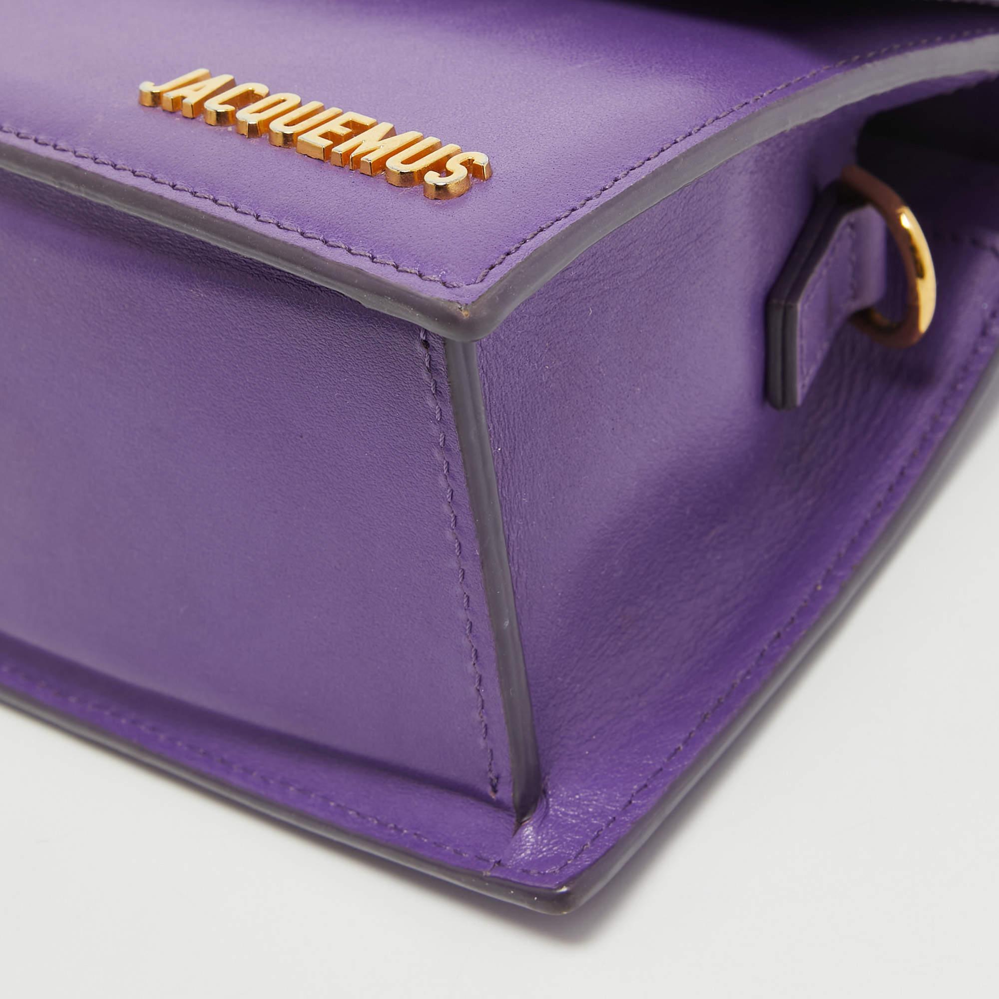 Jacquemus Purple Leather Le Chiquito Noeud Top Handle Bag 4