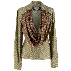 Jacquemus Saabi cowl-neck satin blouse S