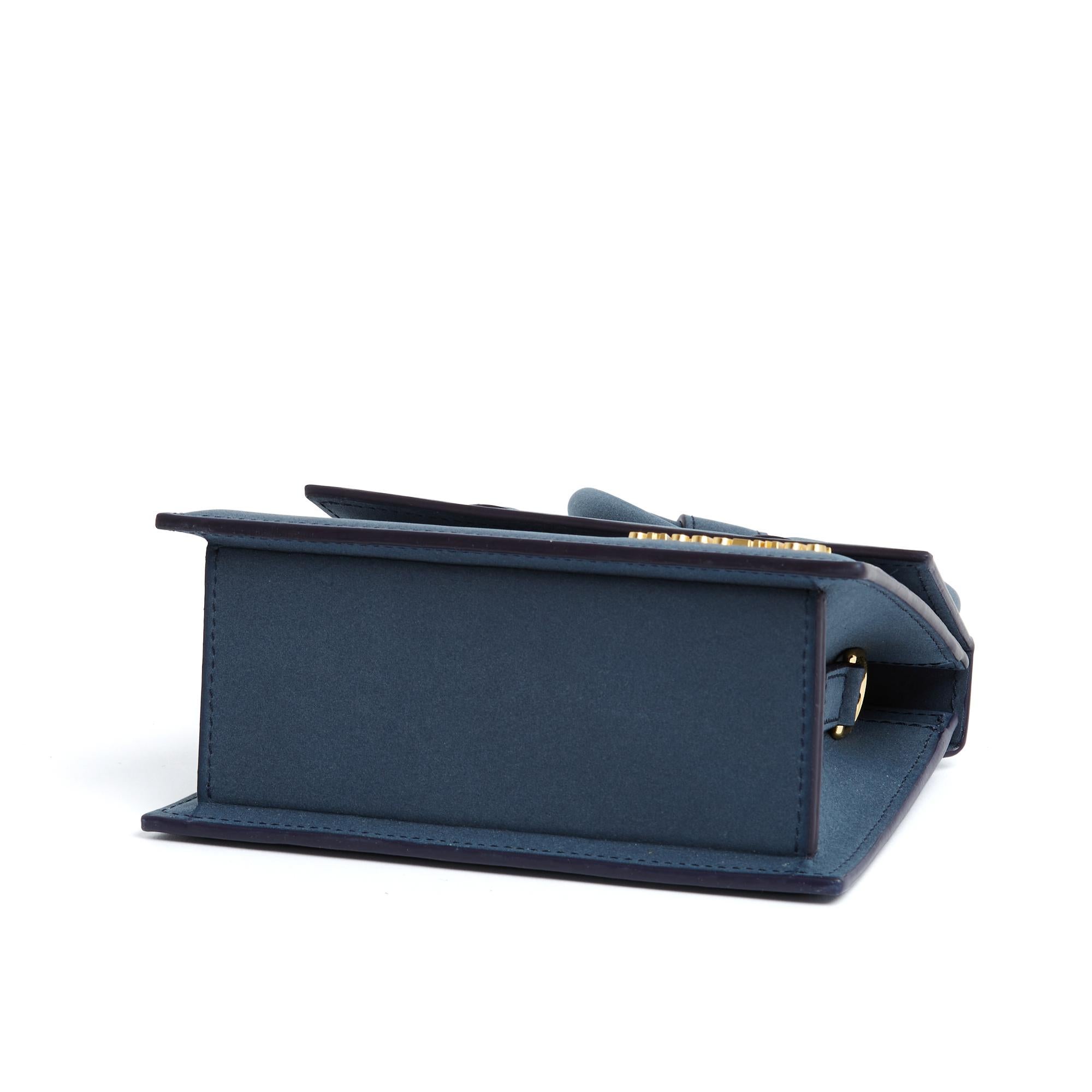 Jacquemus Sac Chiquito Noeud 2023 Blue Canvas Chiquito Hand Shoulder bag New In New Condition For Sale In PARIS, FR