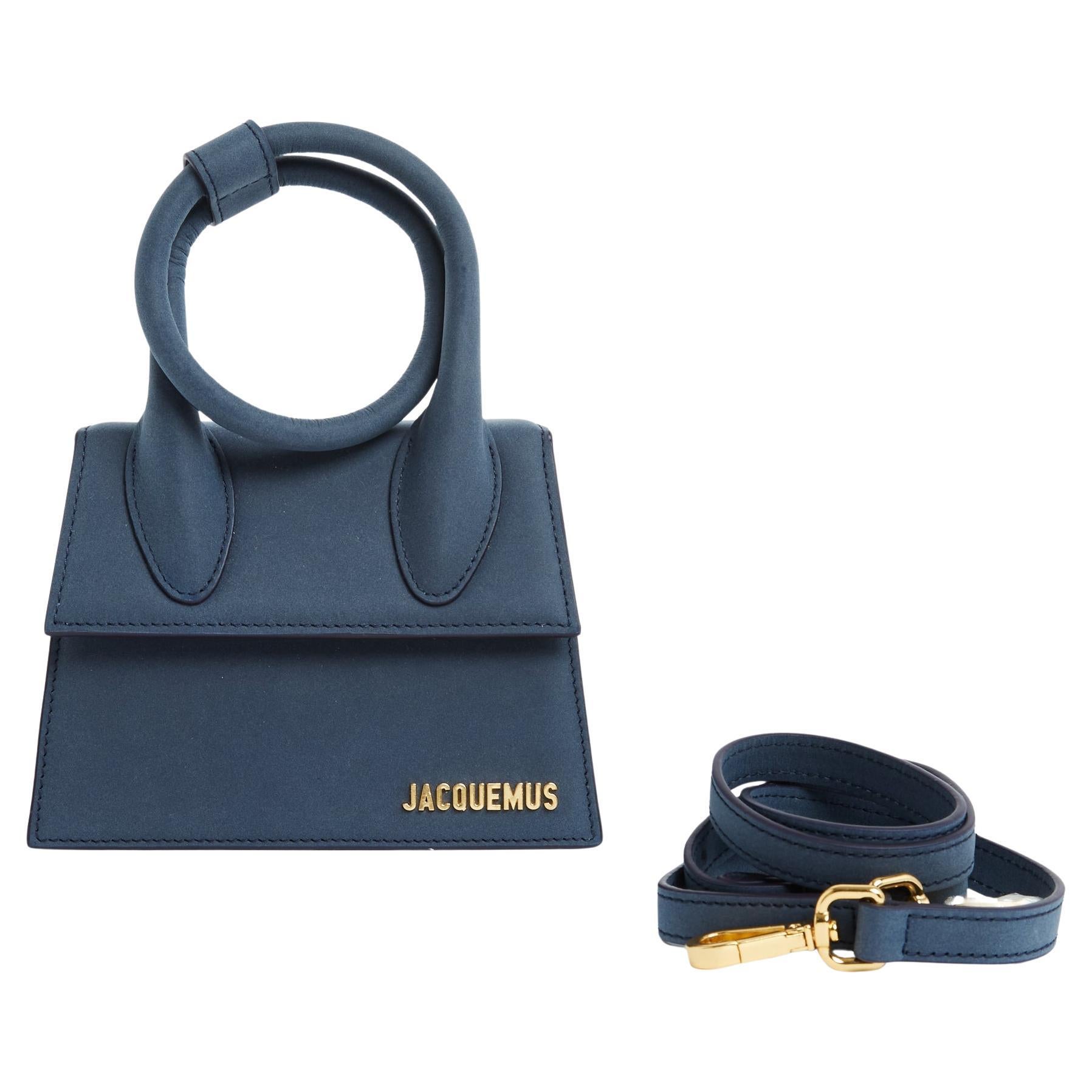 Jacquemus Sac Chiquito Noeud 2023 Blue Canvas Chiquito Hand Shoulder bag New For Sale