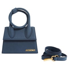 Jacquemus Sac Chiquito Noeud 2023 Blue Canvas Chiquito Hand Shoulder bag New