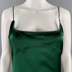 JACQUEMUS Size 0 -La Robe Notte- Green Viscose Blend Spaghetti Straps Dress