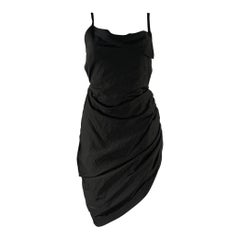 JACQUEMUS Size 00 Black Draped Dress