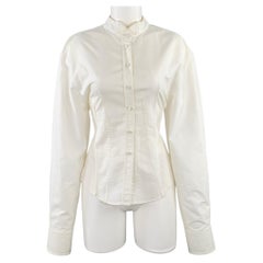 JACQUEMUS Camisa Esmoquin Ajustada Algodón Crema Talla 6