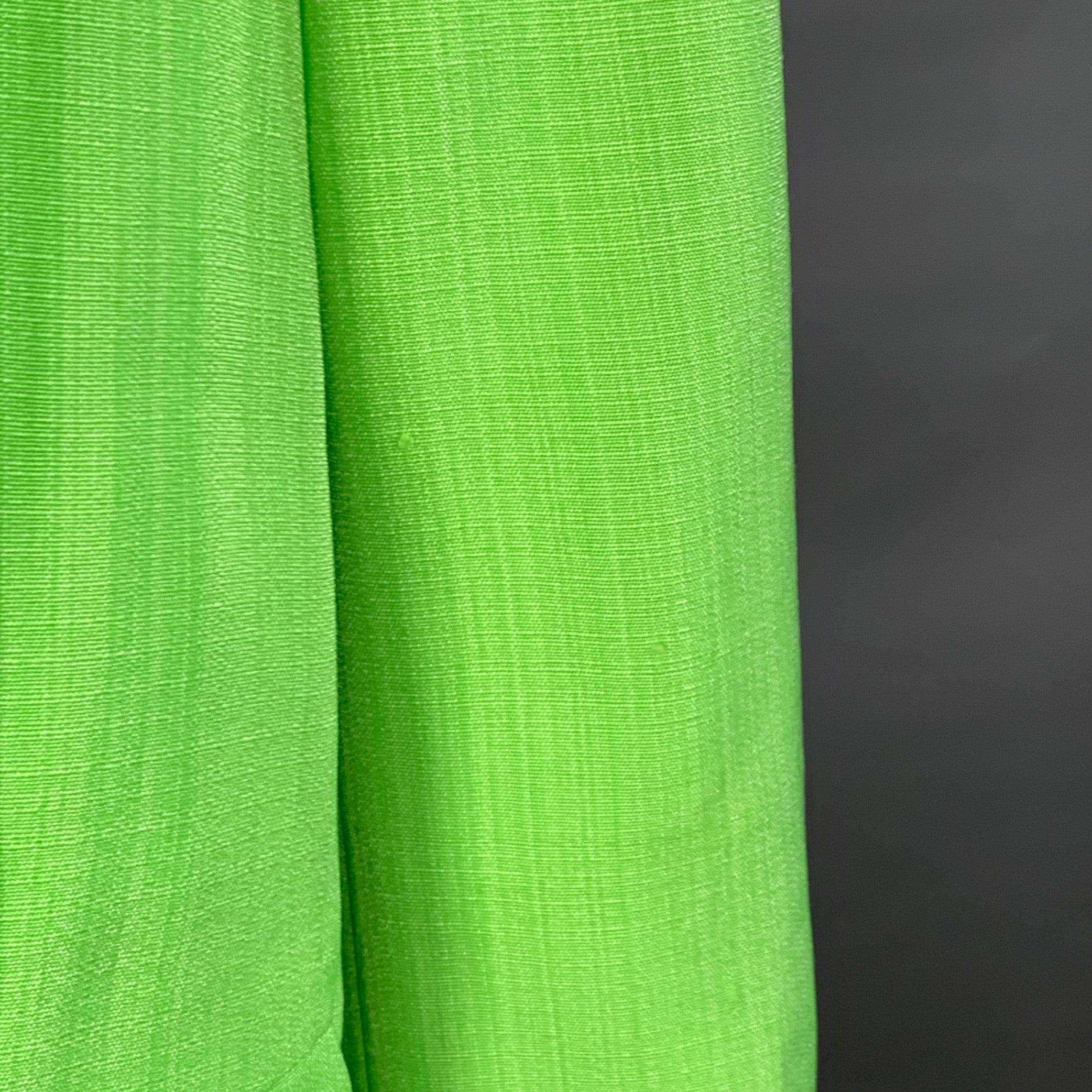 JACQUEMUS Size S Le Splash Neon Green White Viscose Silk Double Breasted Jacket Blazer en vente 4
