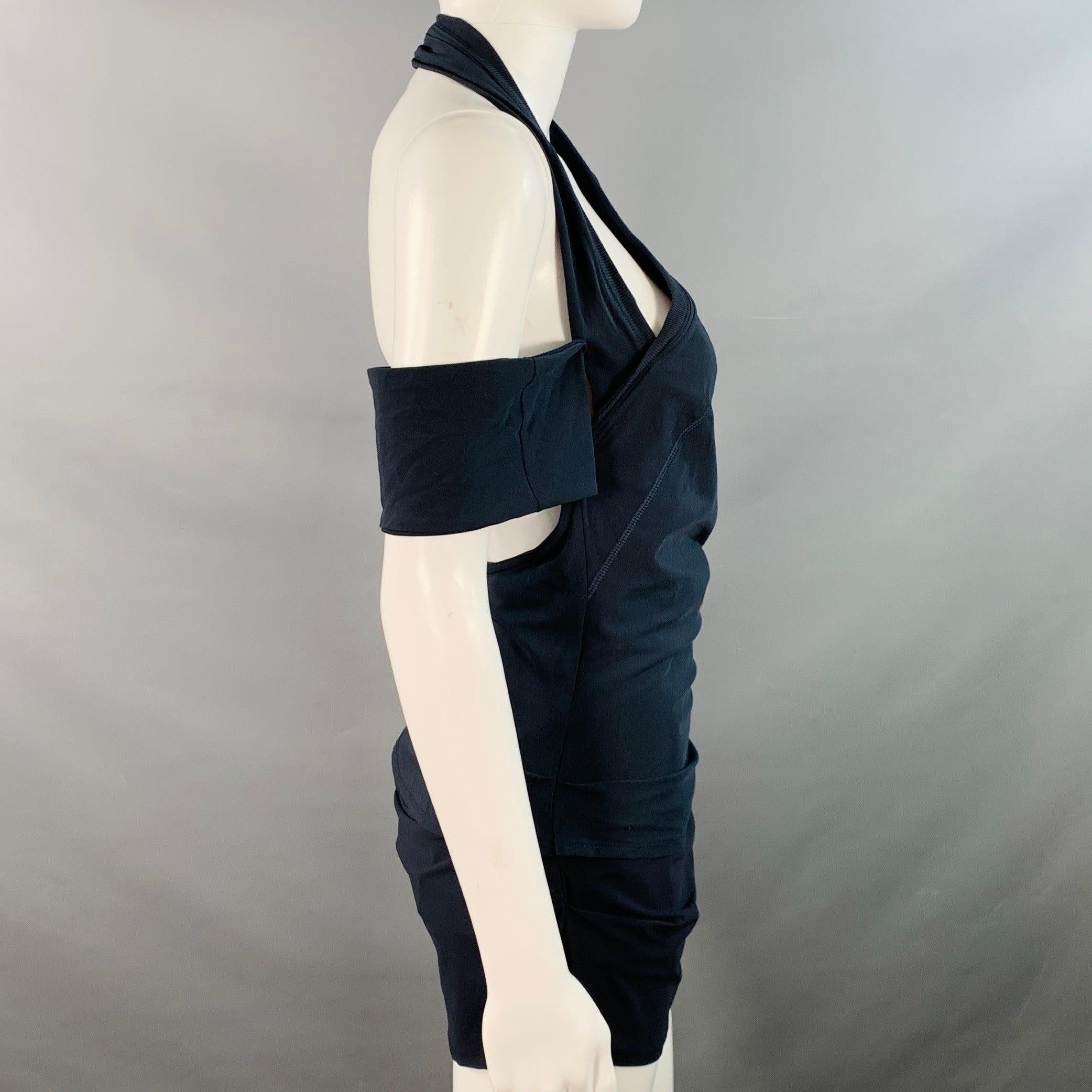 Nero Jacquemus Taglia S Mini abito a strati in misto poliestere navy in vendita