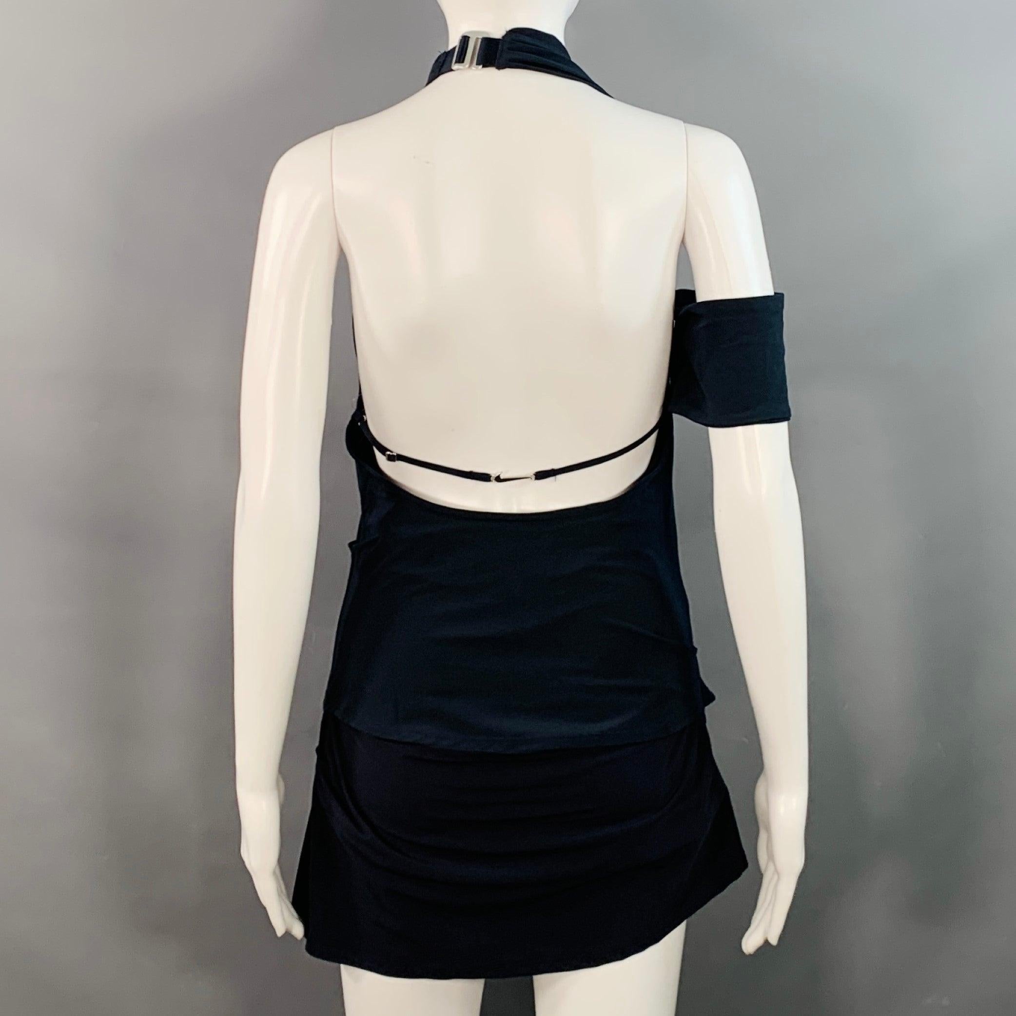 Jacquemus Taglia S Mini abito a strati in misto poliestere navy In condizioni buone in vendita a San Francisco, CA