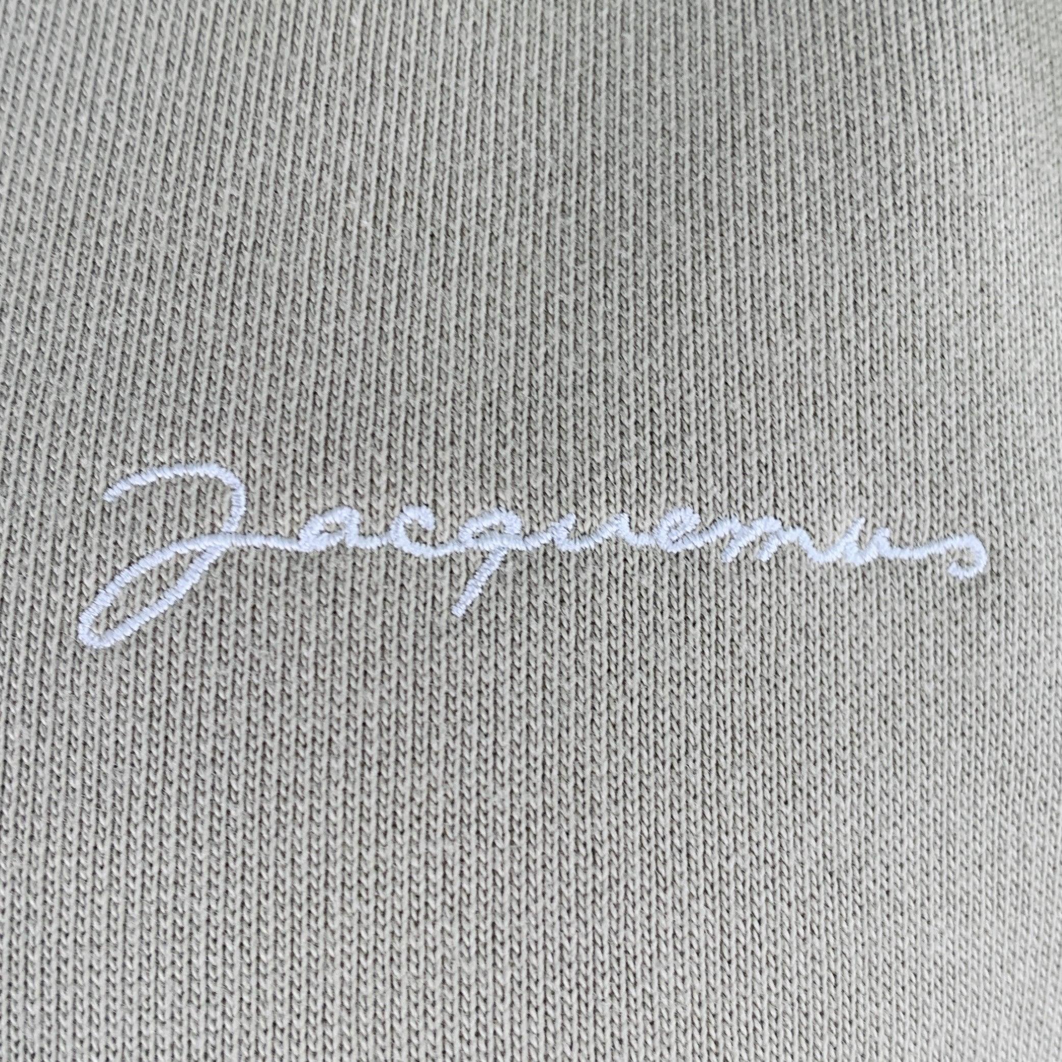 JACQUEMUS Size XXL Sage Green Cotton Logo Hoodie Sweatshirt In Excellent Condition In San Francisco, CA