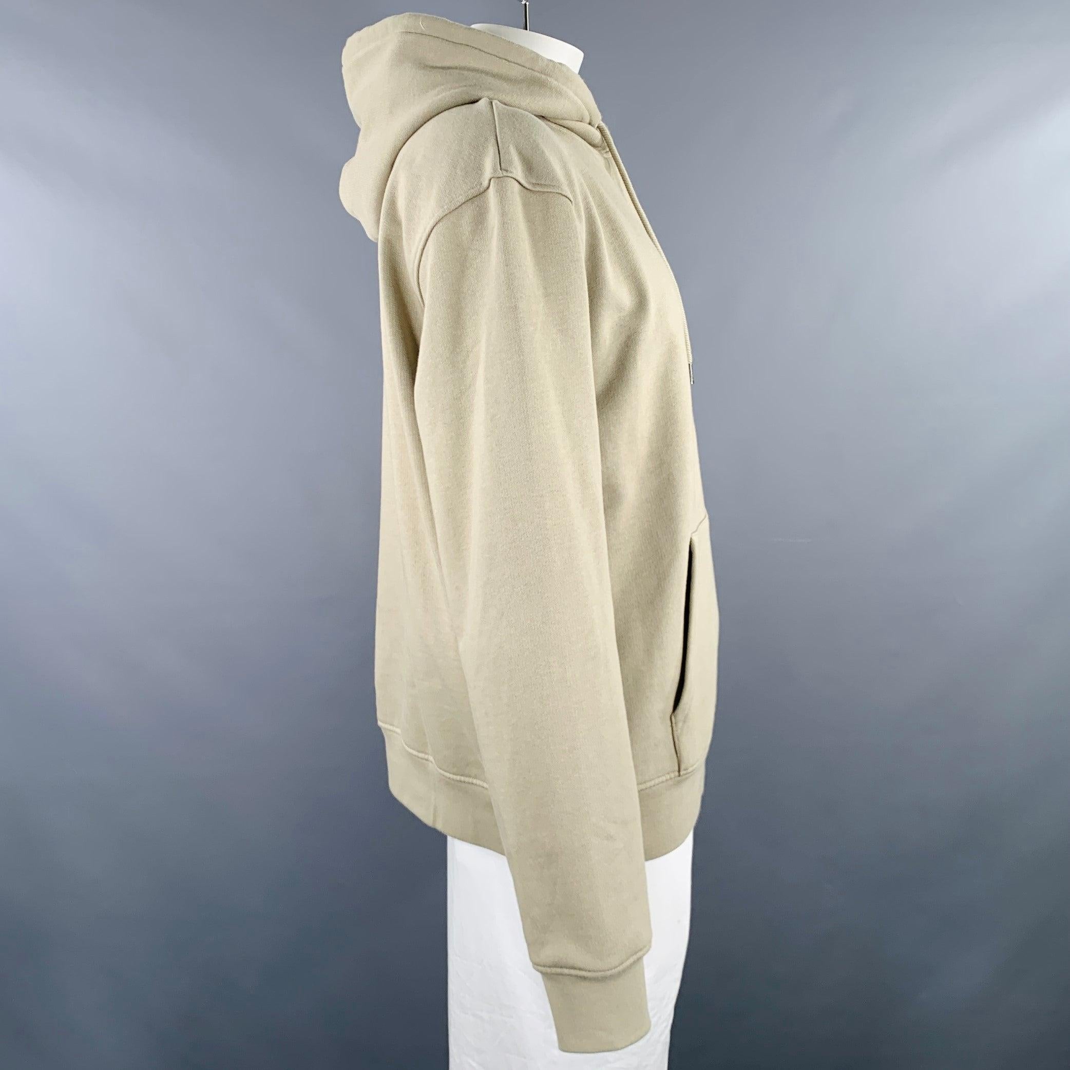Men's JACQUEMUS Size XXL Sage Green Cotton Logo Hoodie Sweatshirt