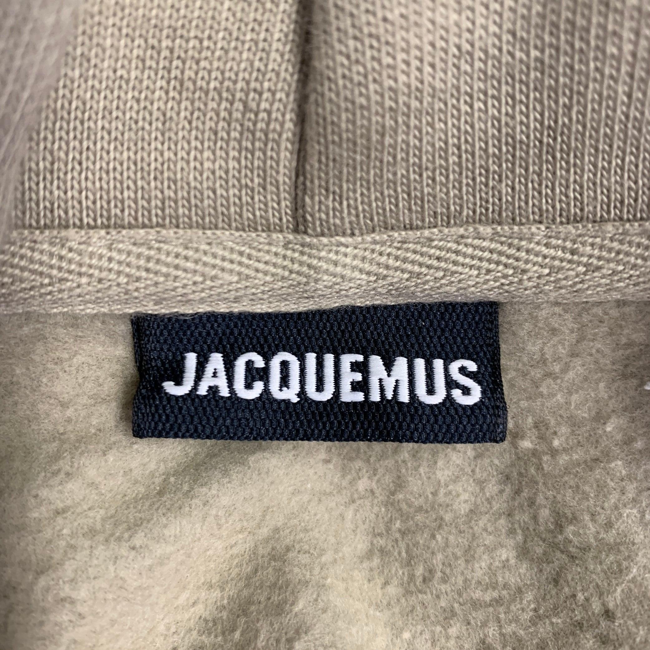 JACQUEMUS Size XXL Sage Green Cotton Logo Hoodie Sweatshirt 2