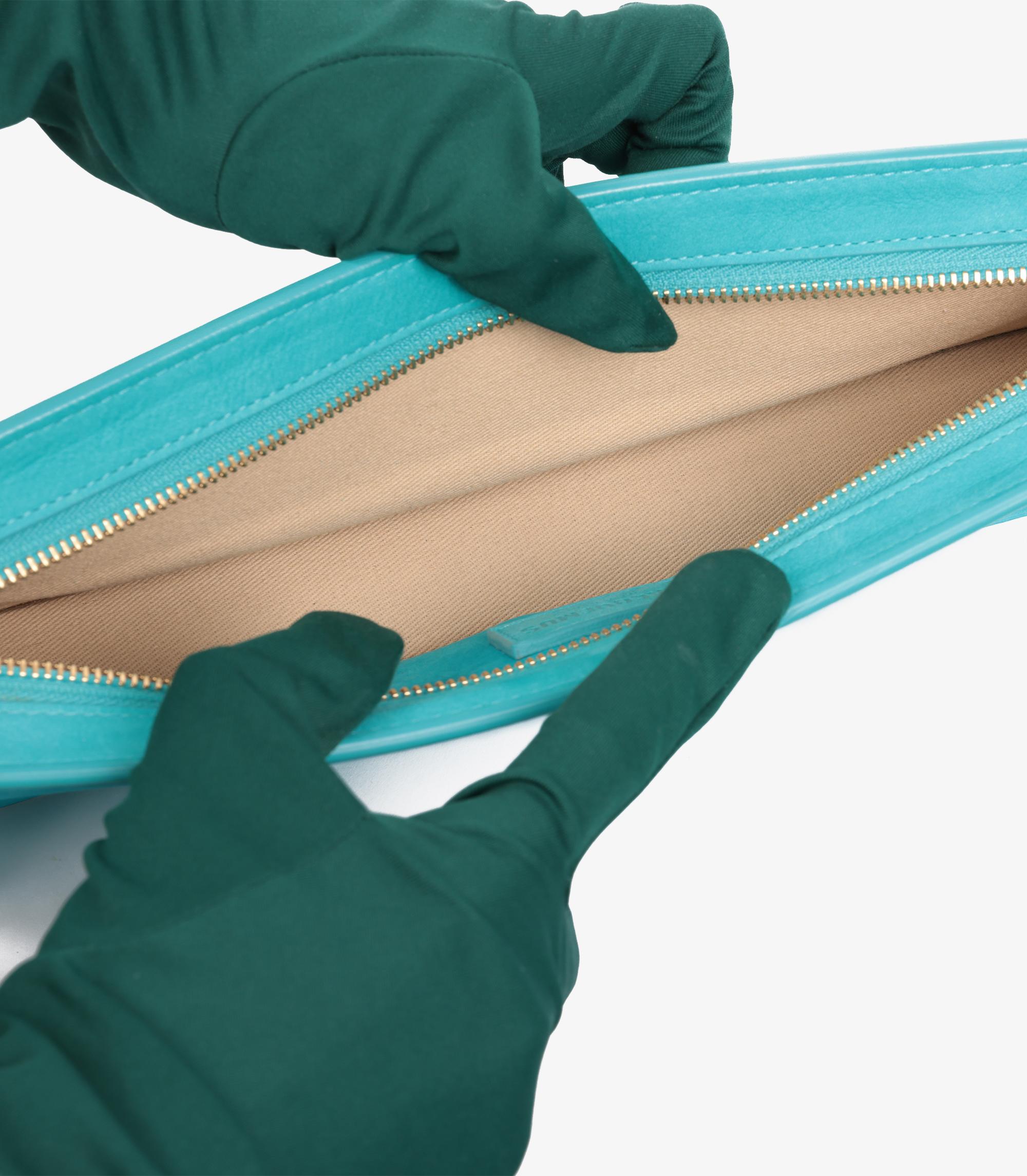 Jacquemus Turquoise Calfskin Suede Le Cuicui For Sale 3