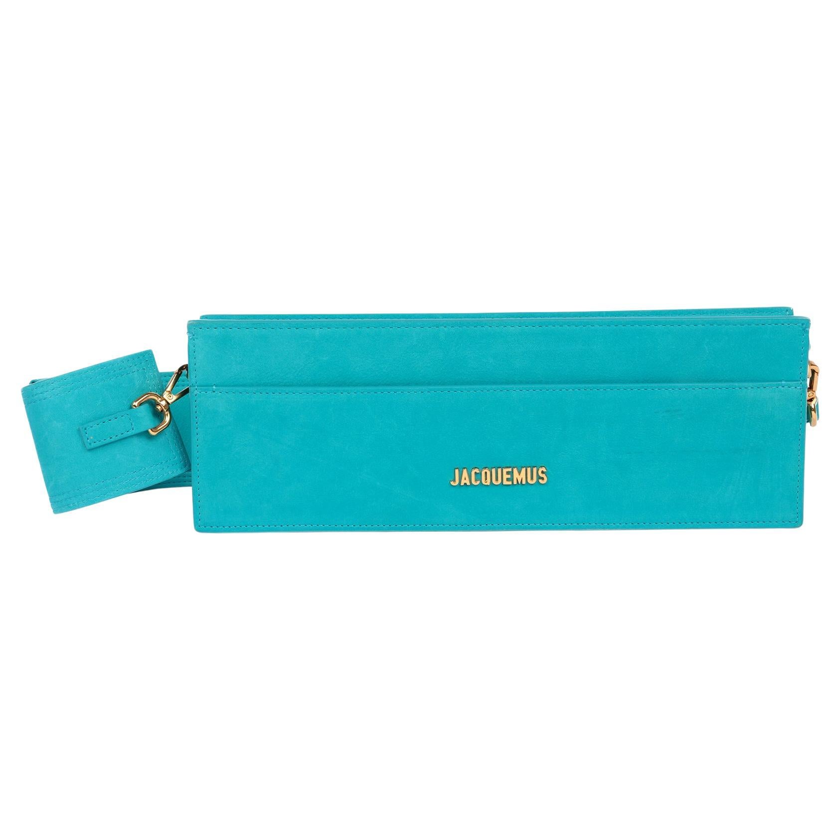 Jacquemus Turquoise Calfskin Suede Le Cuicui