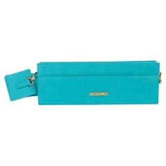 Jacquemus Turquoise Calfskin Suede Le Cuicui