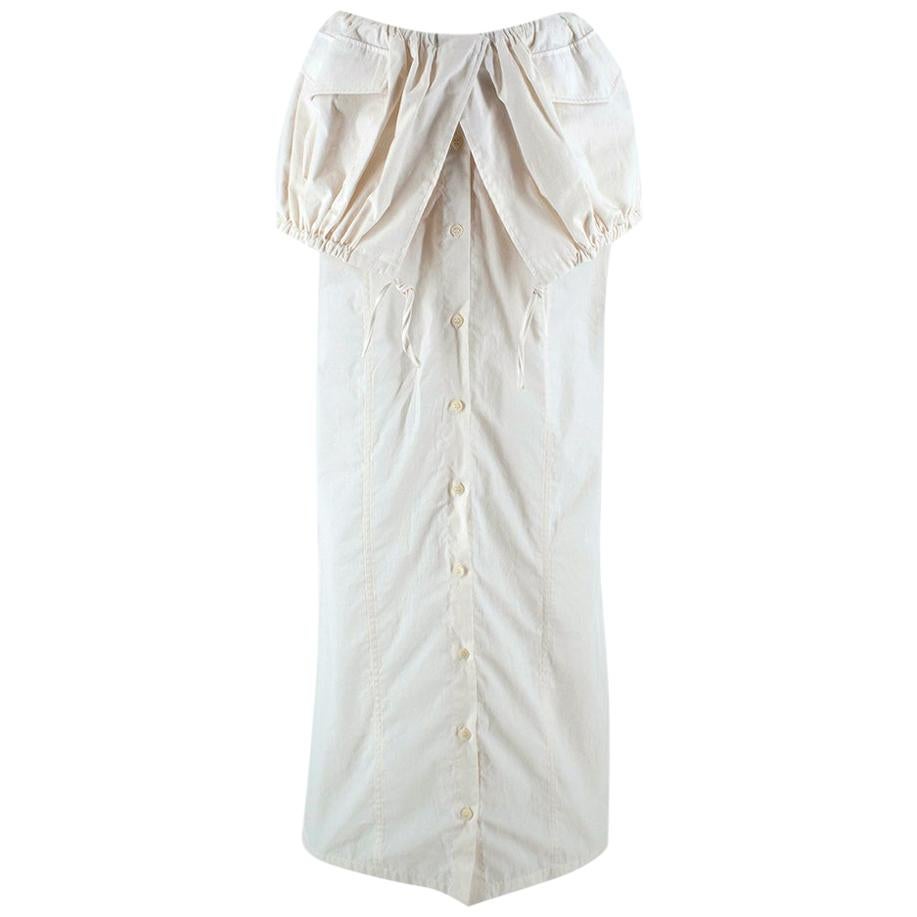 Jacquemus White La Jupe Cueillette Cotton Maxi Skirt - Size US 4 For Sale