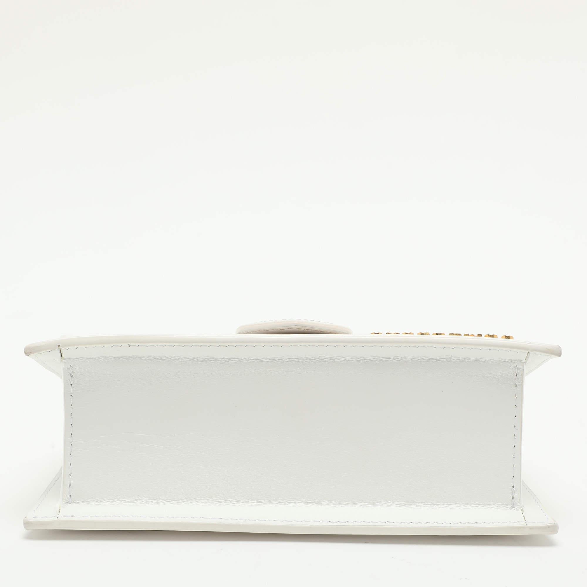 Jacquemus White Leather Le Bambino Top Handle Bag 3