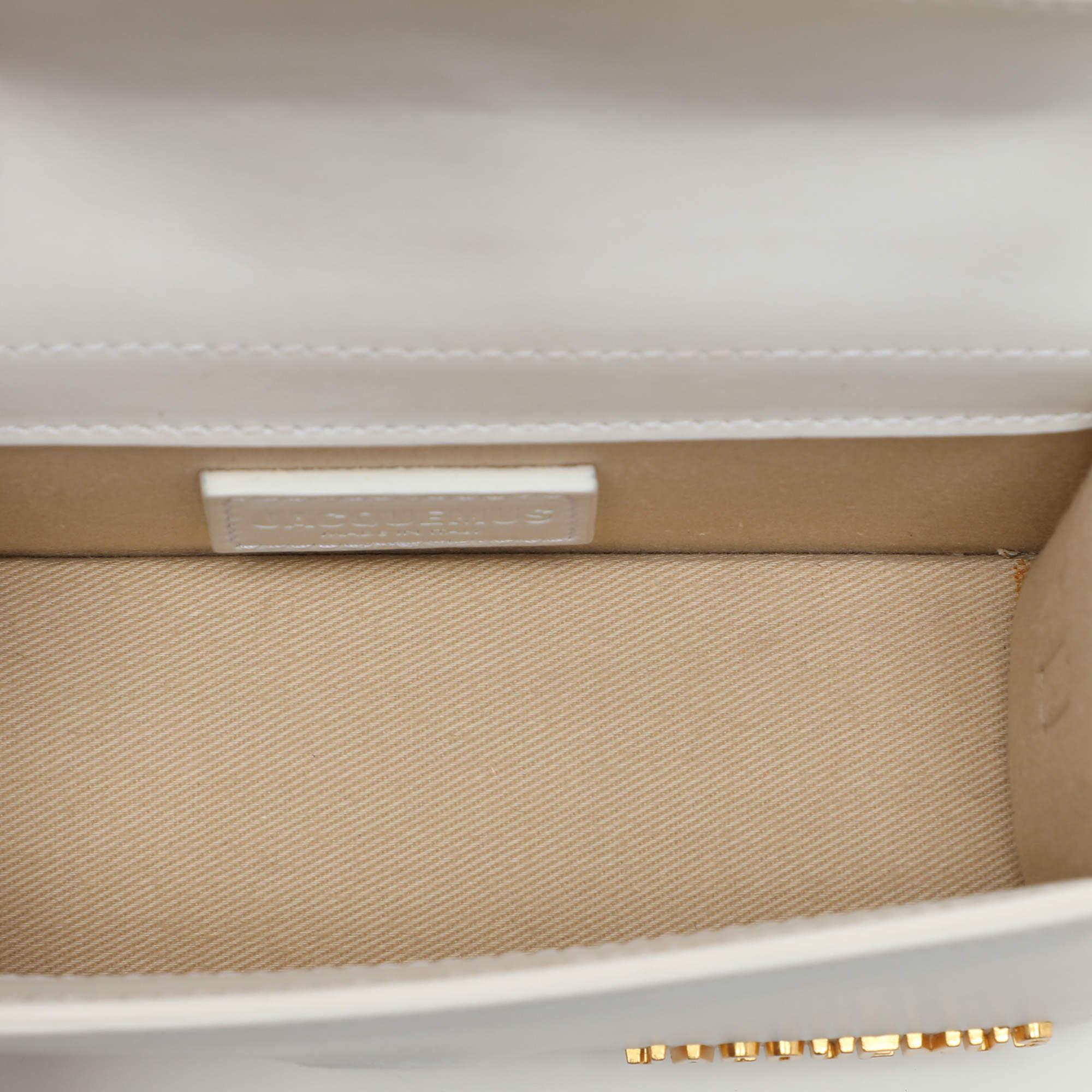 Jacquemus White Leather Le Bambino Top Handle Bag 4