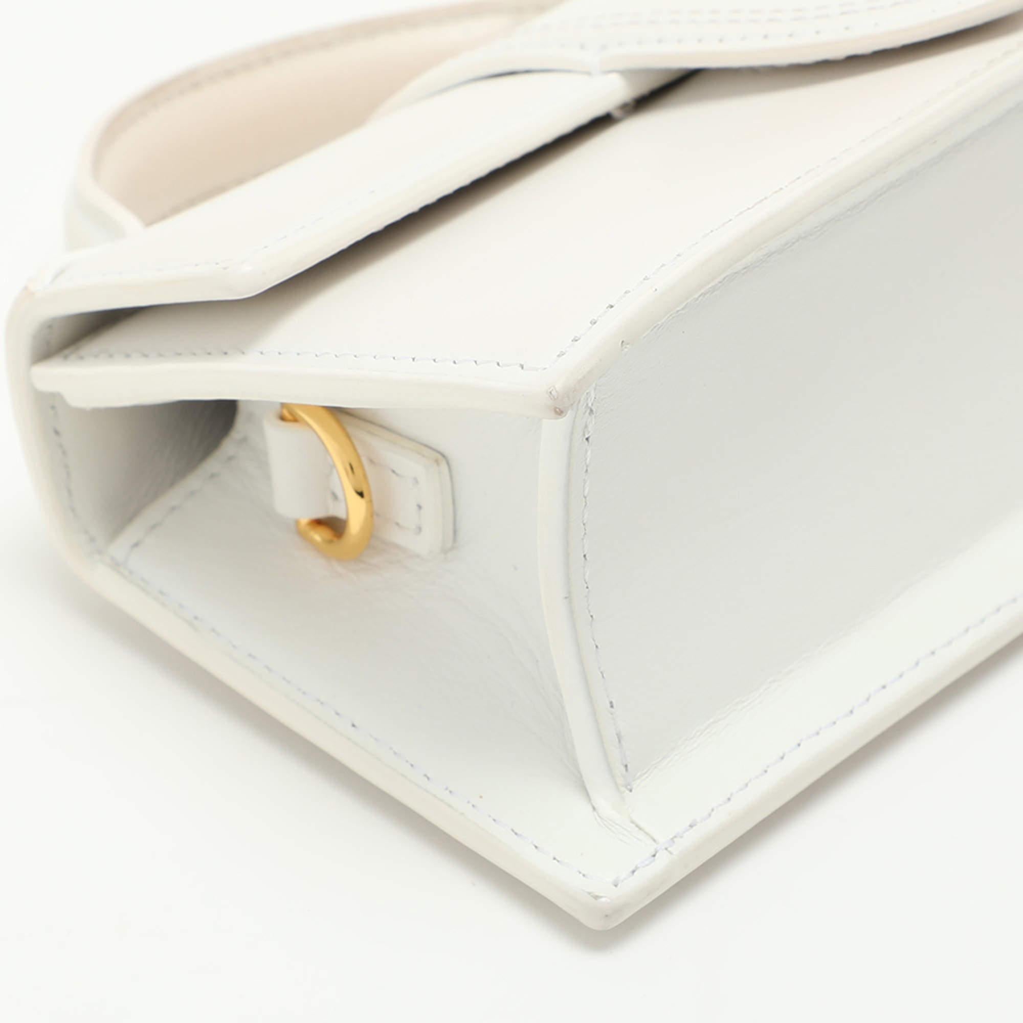 Jacquemus White Leather Le Bambino Top Handle Bag 5