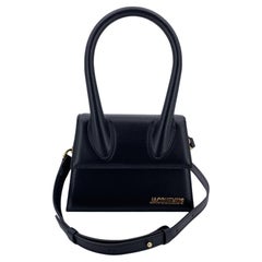 Jacquemus White Leather Le Chiquito Small Structured Bag with Strap