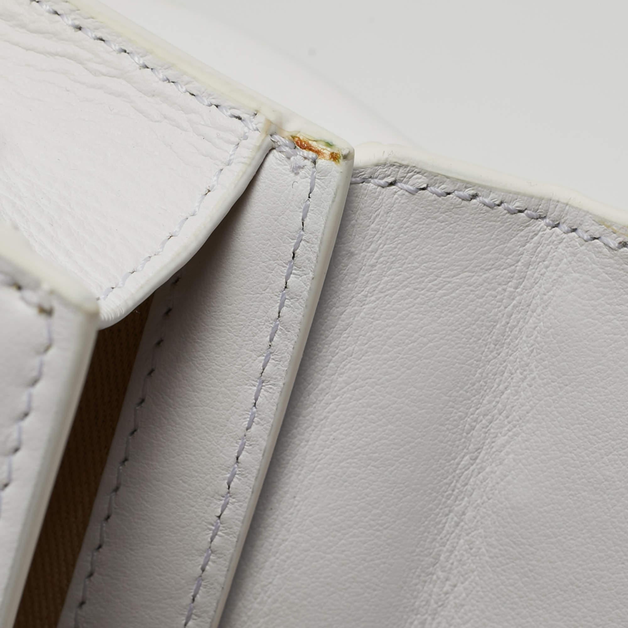 Jacquemus White Leather Mini Le Chiquito Top Handle Bag 9