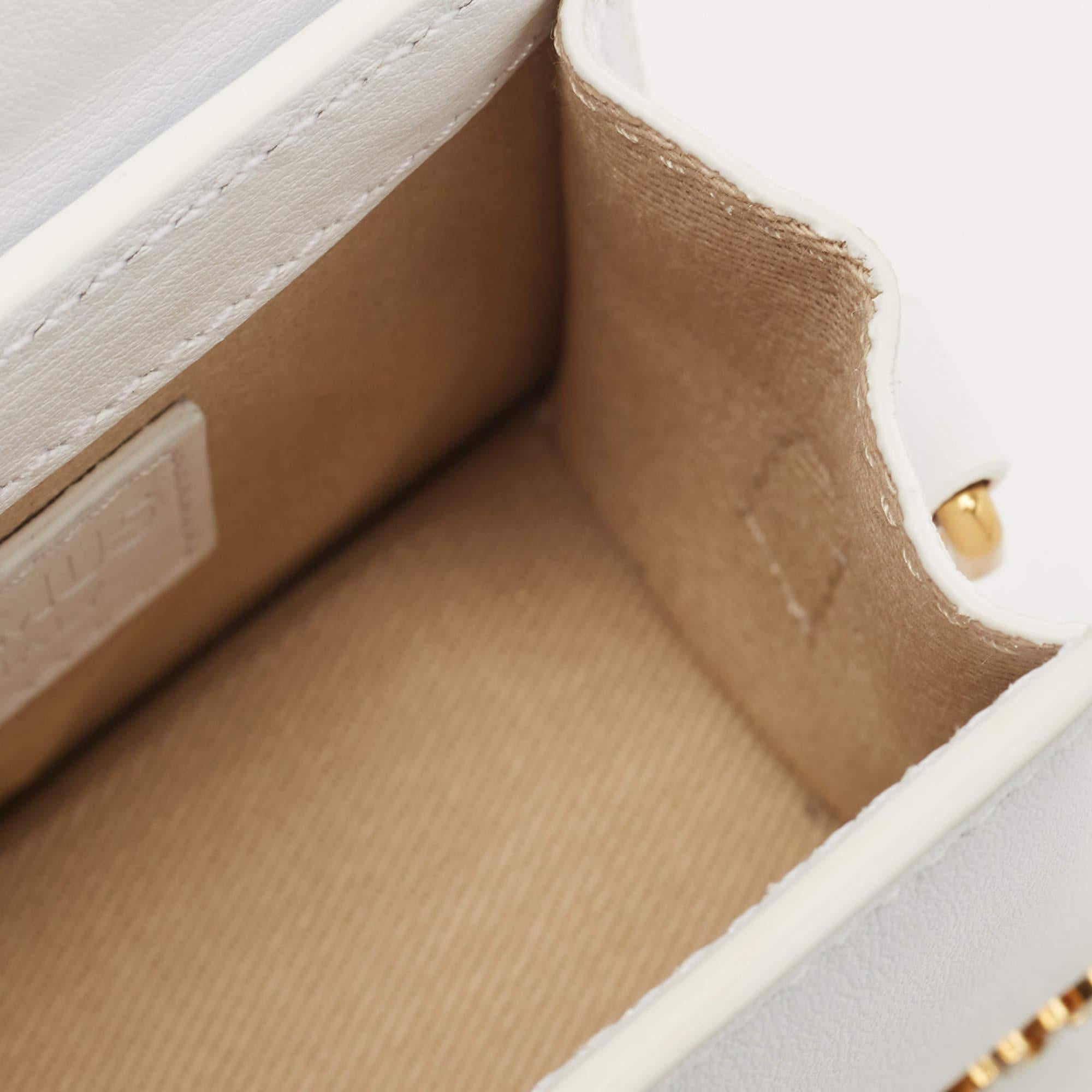 Jacquemus White Leather Mini Le Chiquito Top Handle Bag 2