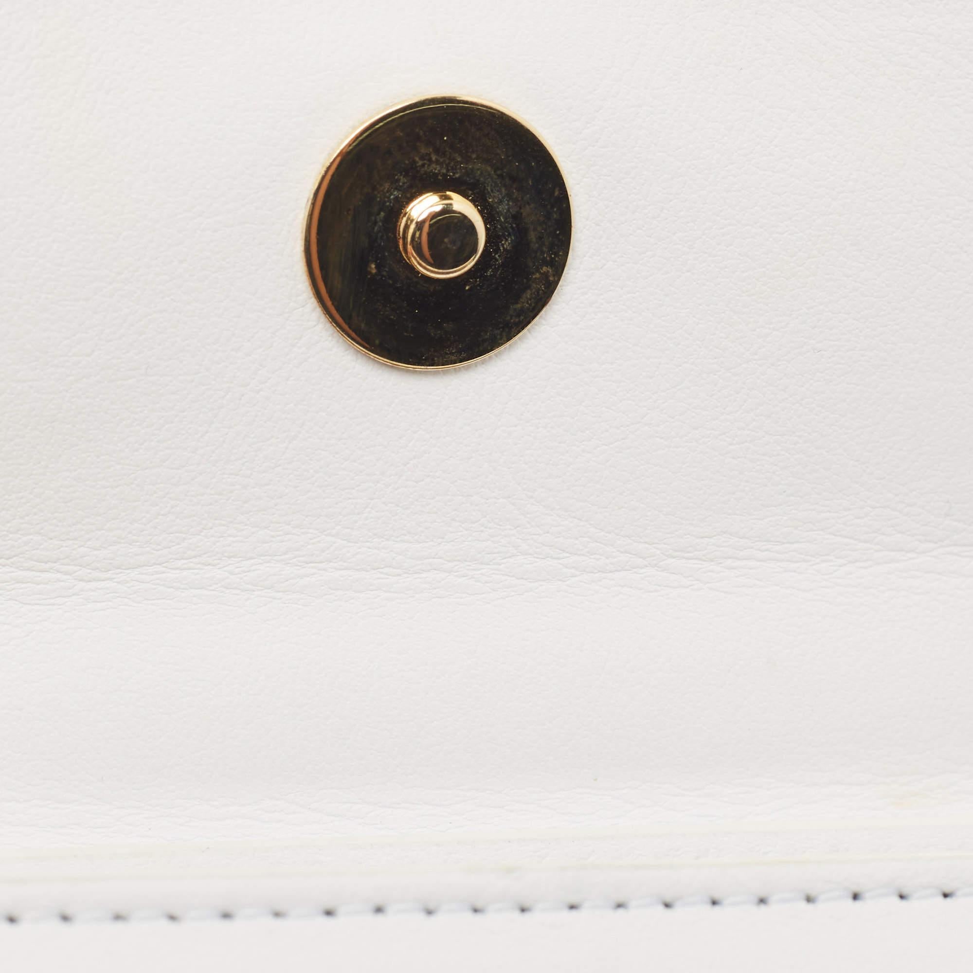 Jacquemus White Leather Mini Le Chiquito Top Handle Bag 3