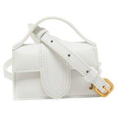 Jacquemus White Leather Mini Le Petit Bambino Crossbody Bag