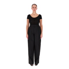 Jacquemus Wool & Silk Blend Wide-Leg Carrot Trousers