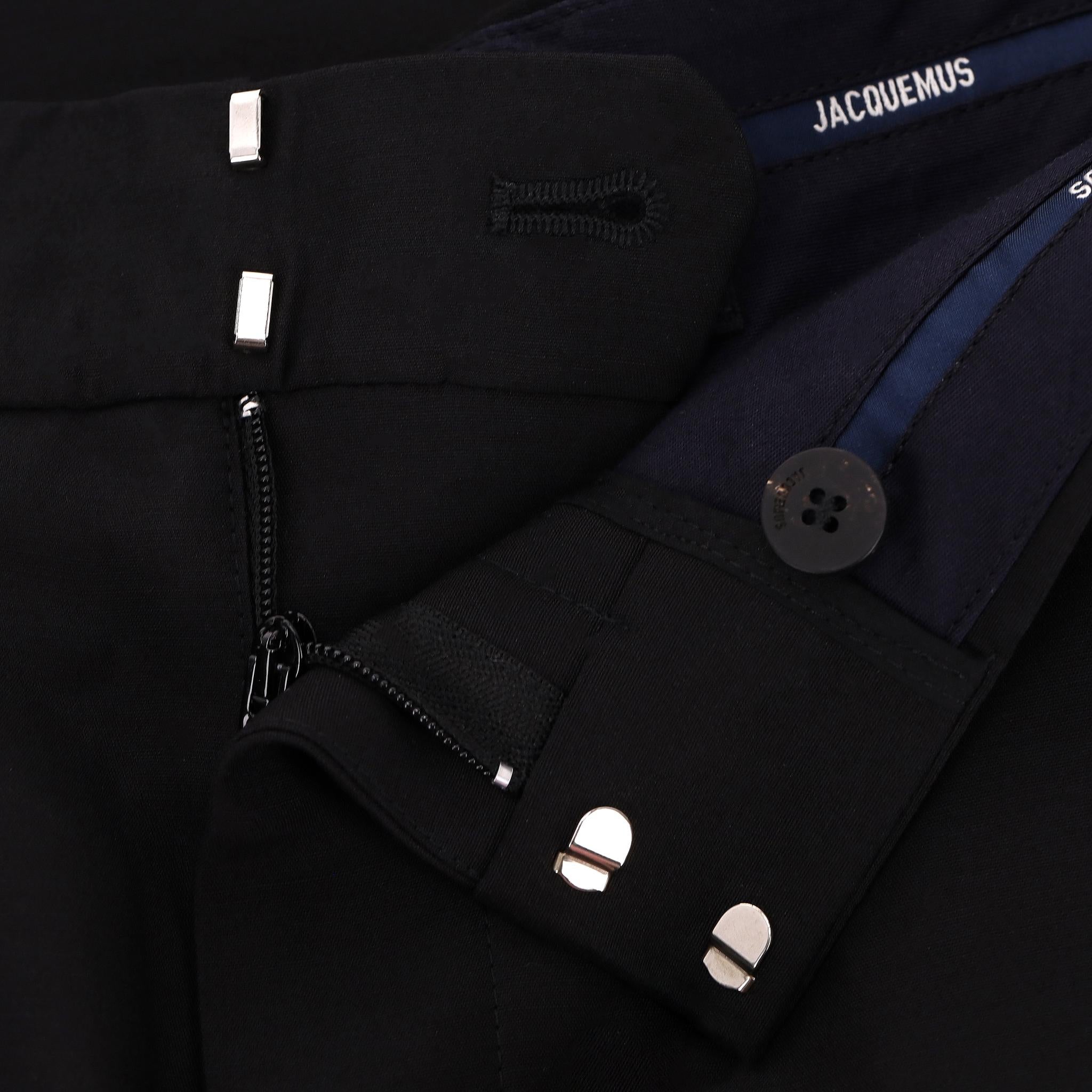 Jacquemus - Pantalon carotte à jambes larges en laine et soie mélangées Pour femmes en vente