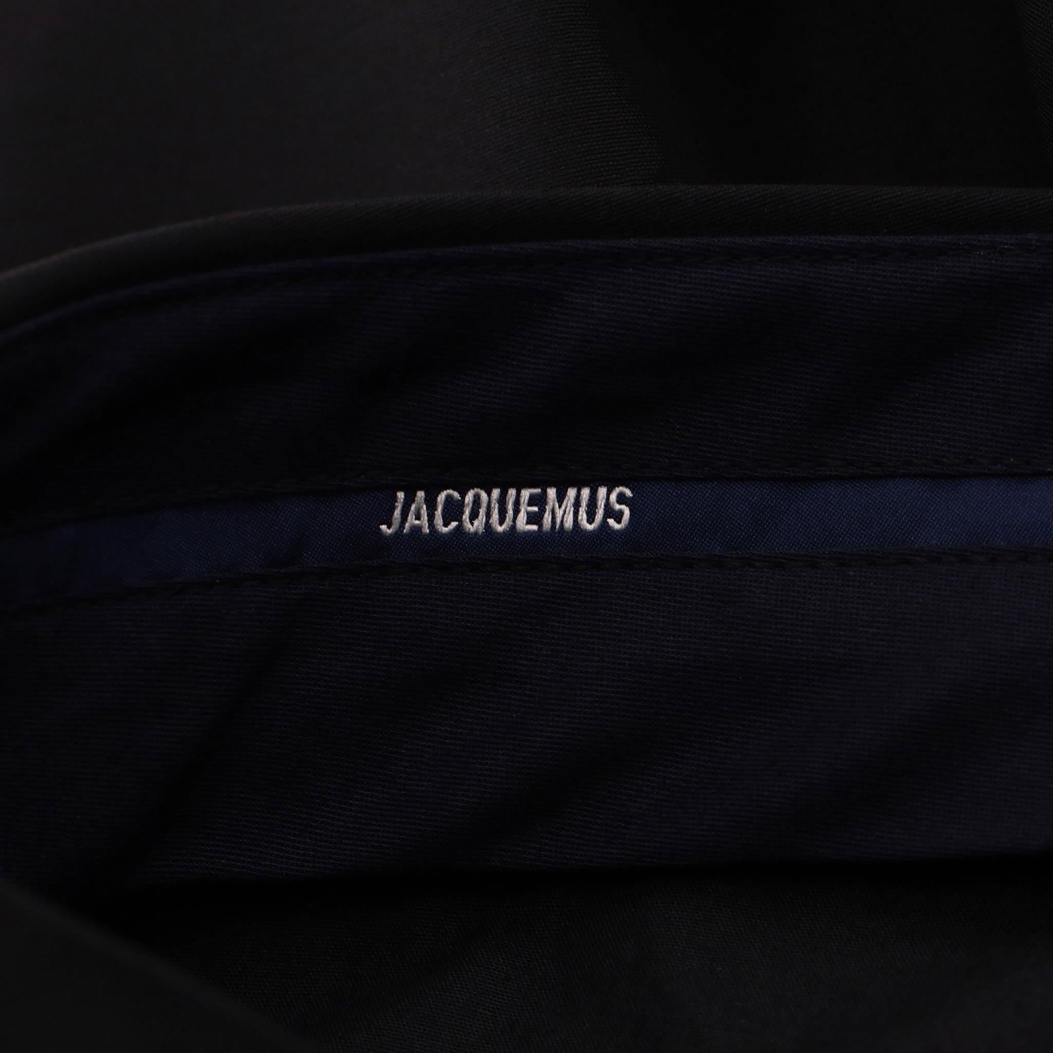 Jacquemus - Pantalon carotte à jambes larges en laine et soie mélangées en vente 1