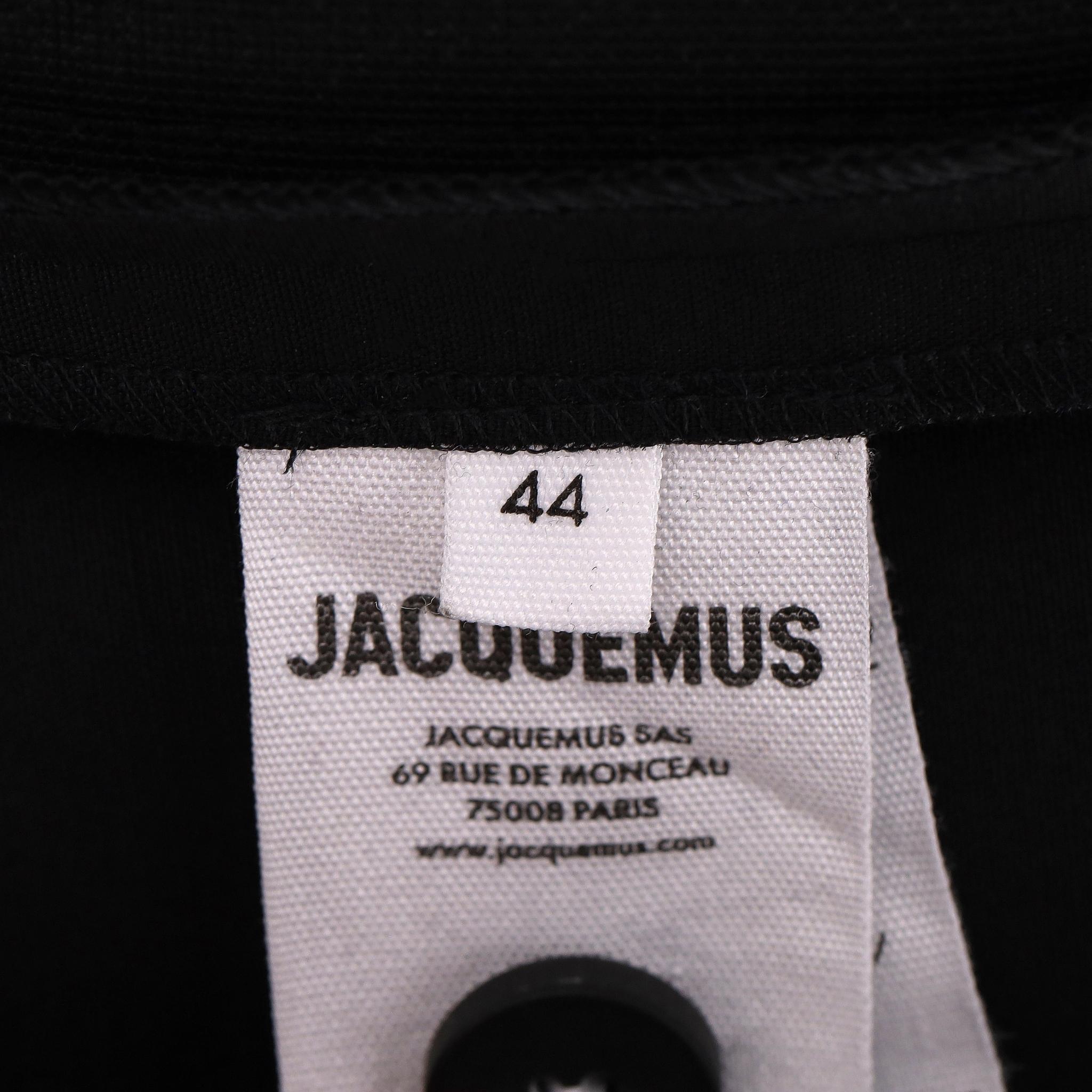 Jacquemus - Pantalon carotte à jambes larges en laine et soie mélangées en vente 2