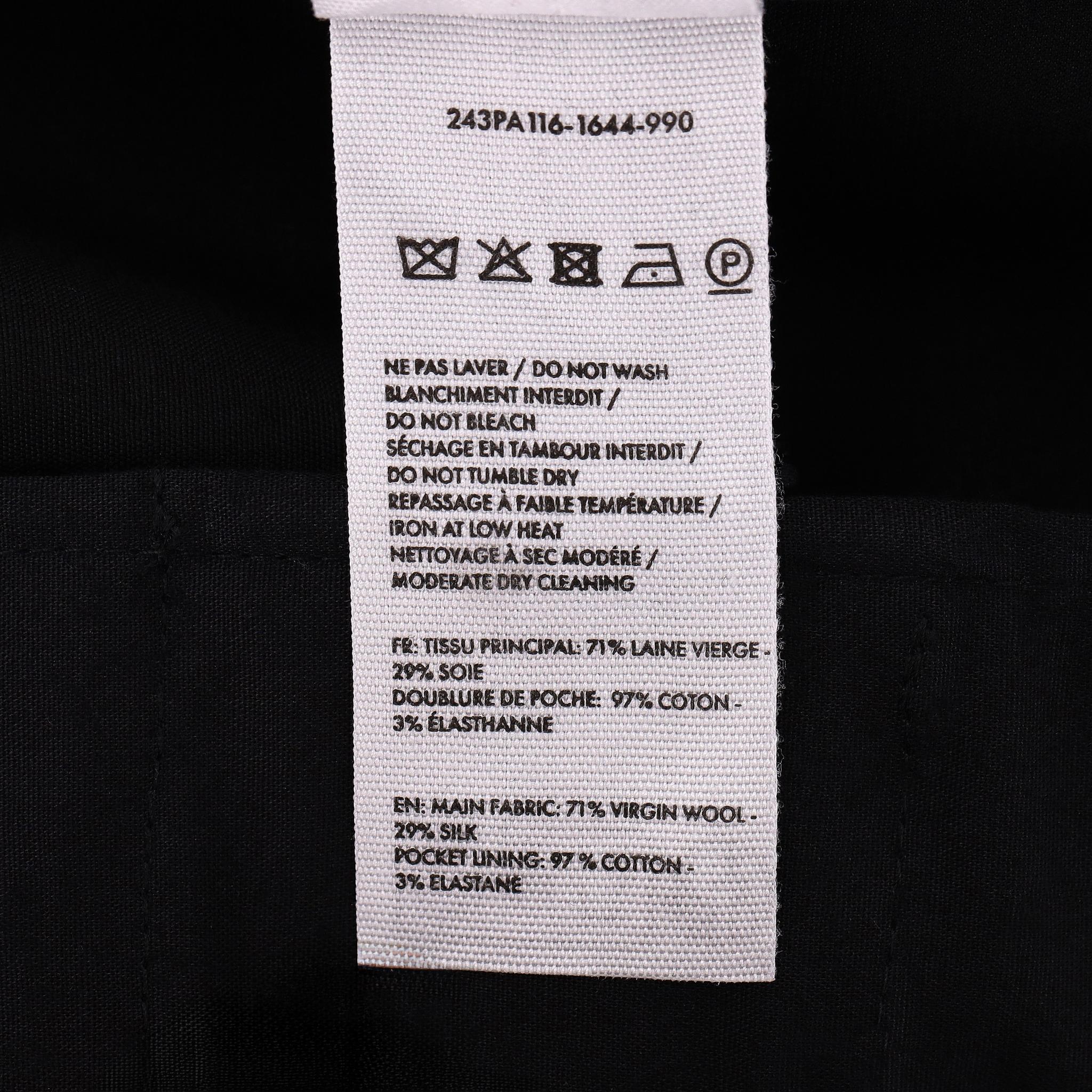 Jacquemus - Pantalon carotte à jambes larges en laine et soie mélangées en vente 4