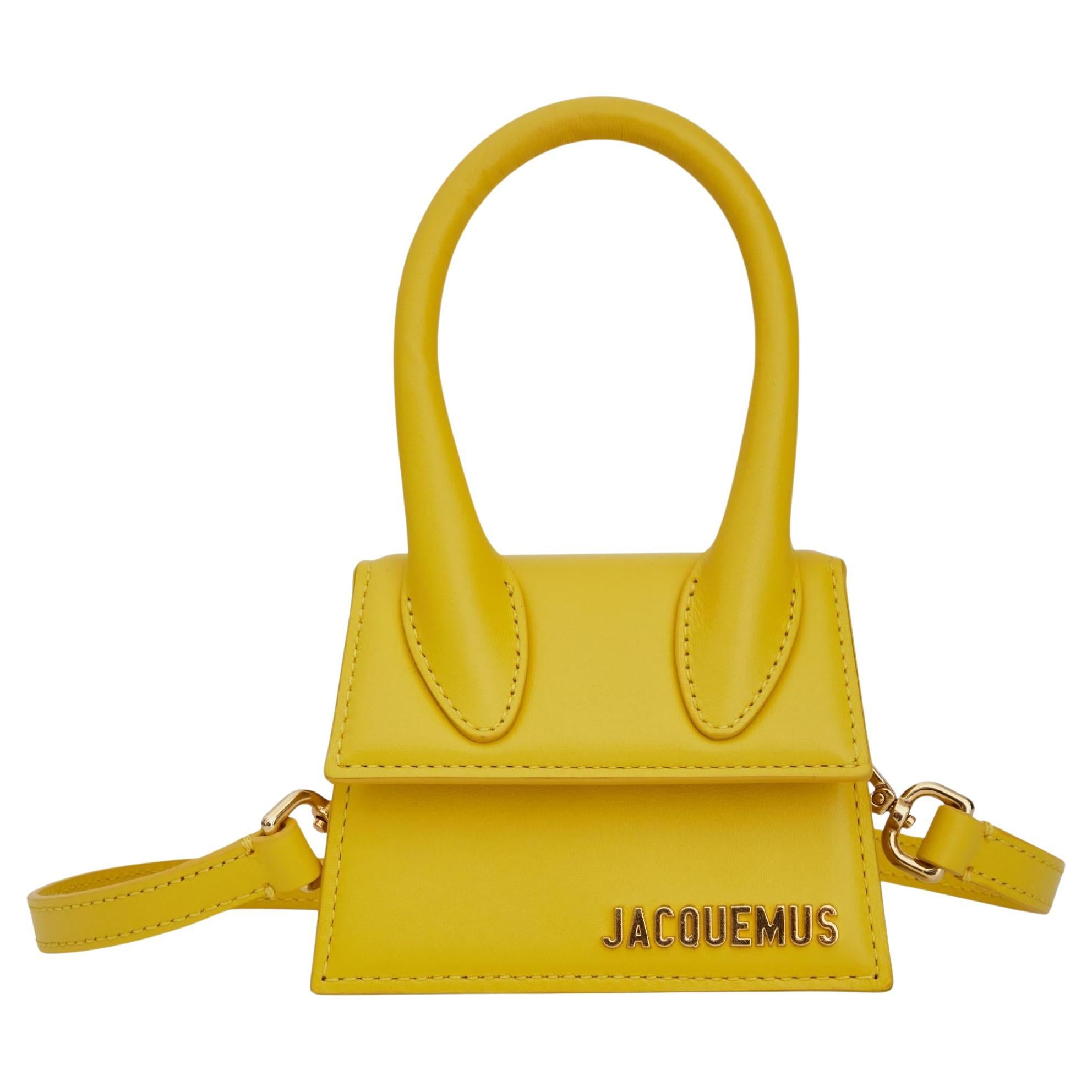 Jacquemus Yellow Mini Le Chiquito Clutch Bag