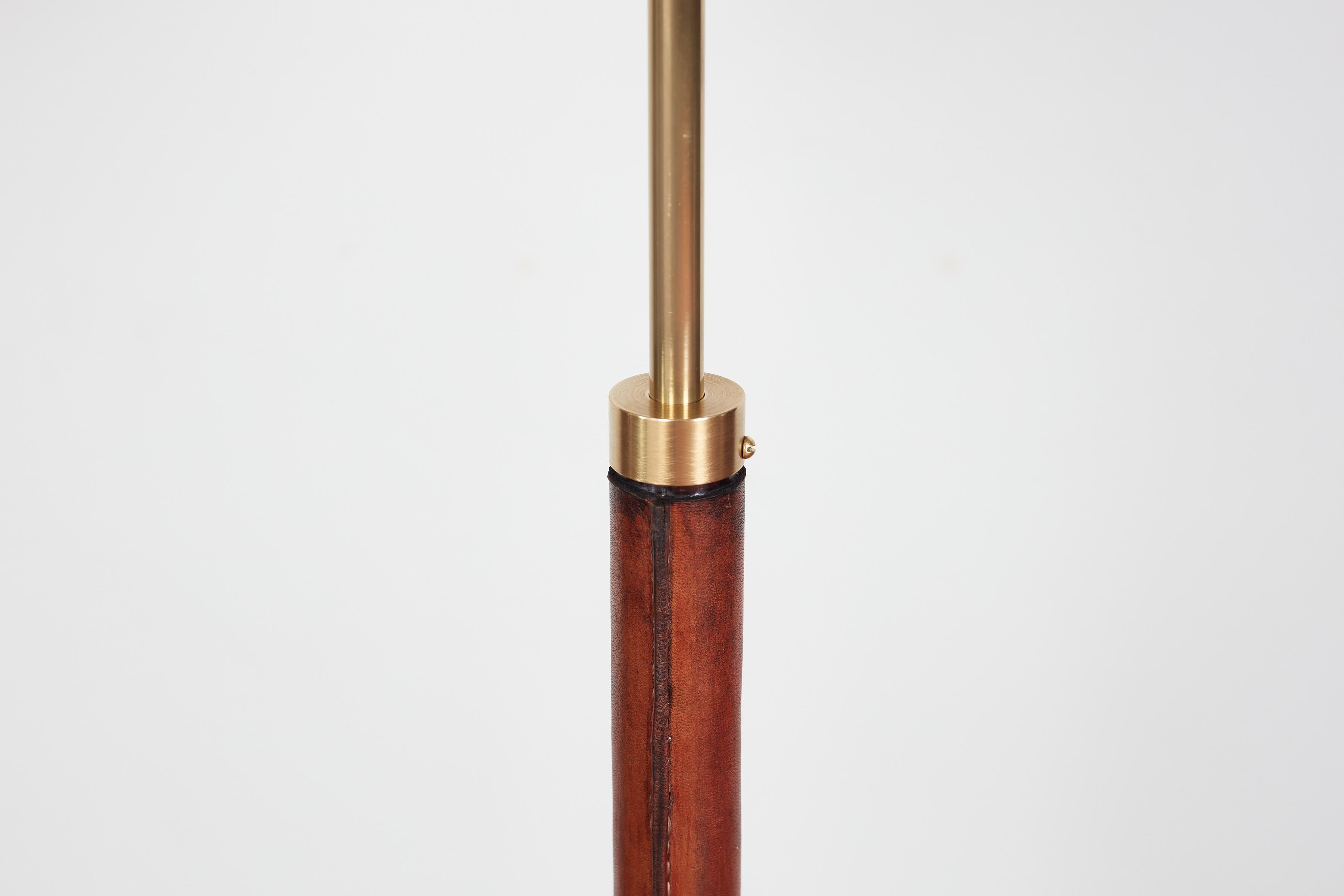 Brass Jacques Adent Style Floor Lamp For Sale