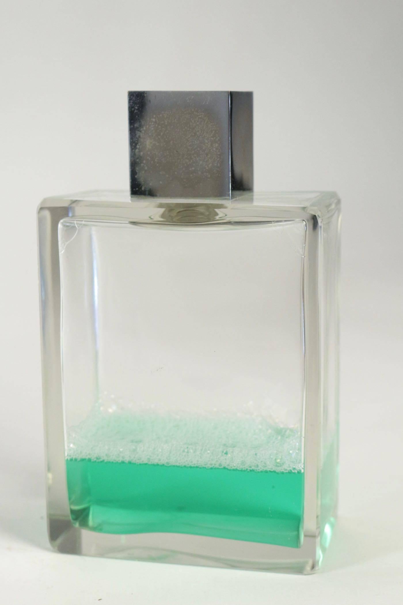 Métal Jacques Adnet et Baccarat, Cave à Liqueur