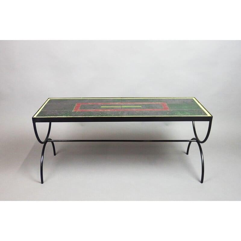 Milieu du XXe siècle Table basse Jacques Adnet (1900/1984) en vente