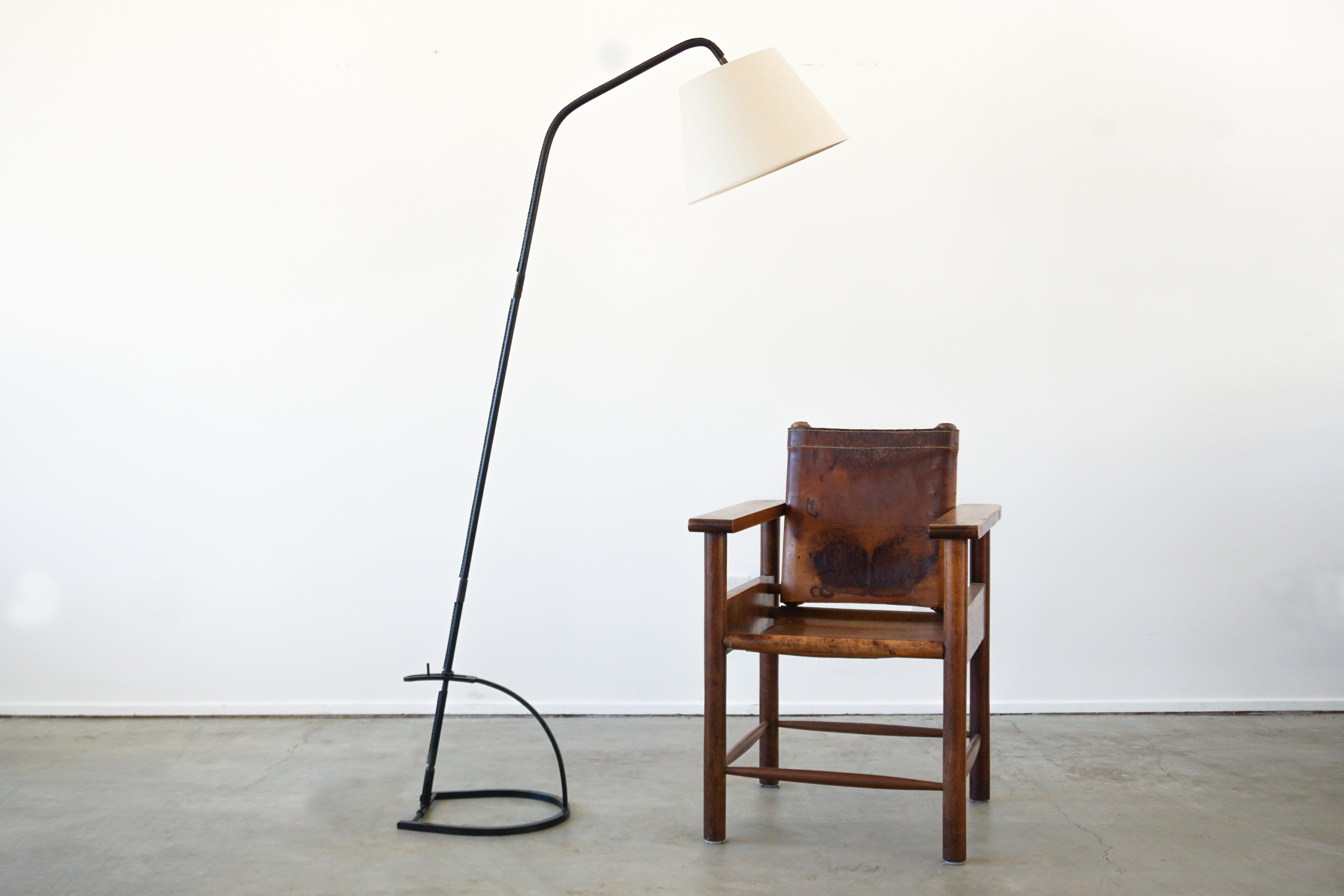 French Jacques Adnet Adjustable Floor Lamp