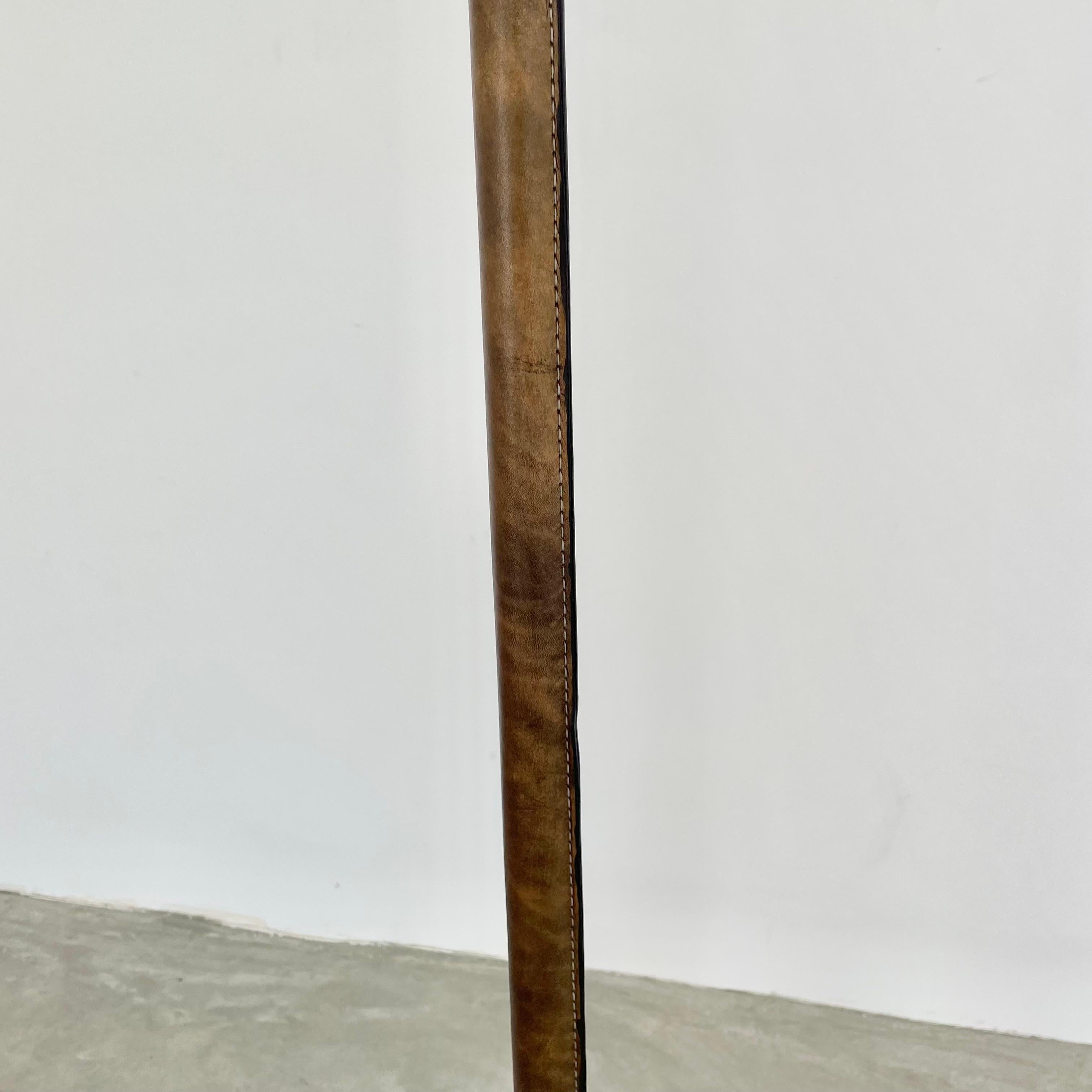 Jacques Adnet Adjustable Leather Floor Lamp 2