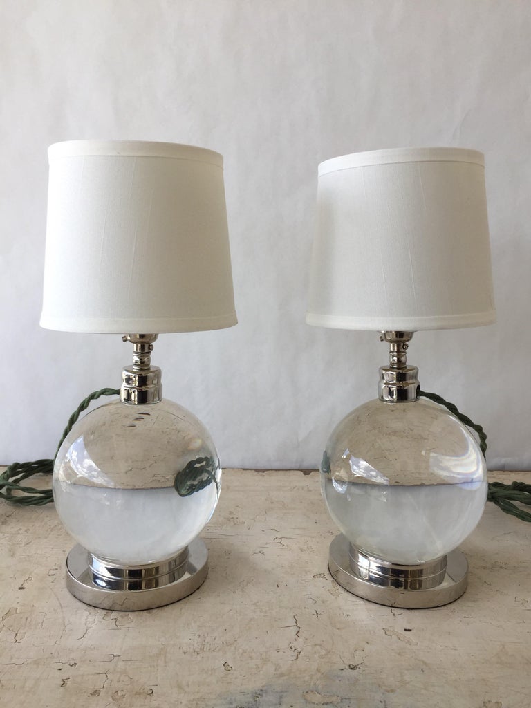 Crystal Ball Table Lamps at 1stDibs