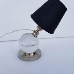 Jacques Adnet and Baccarat Table Lamp