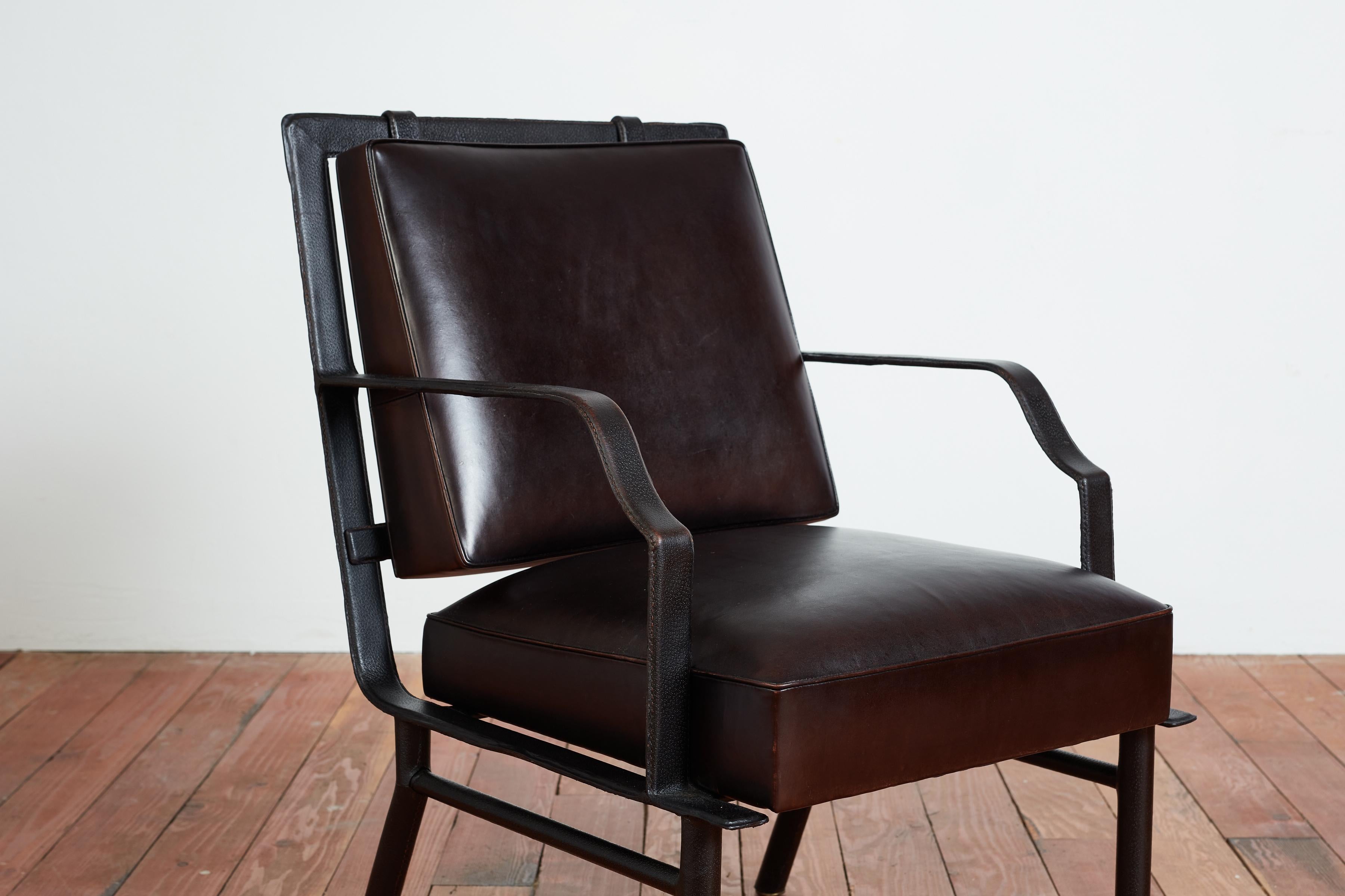 Jacques Adnet Arm Chair For Sale 4