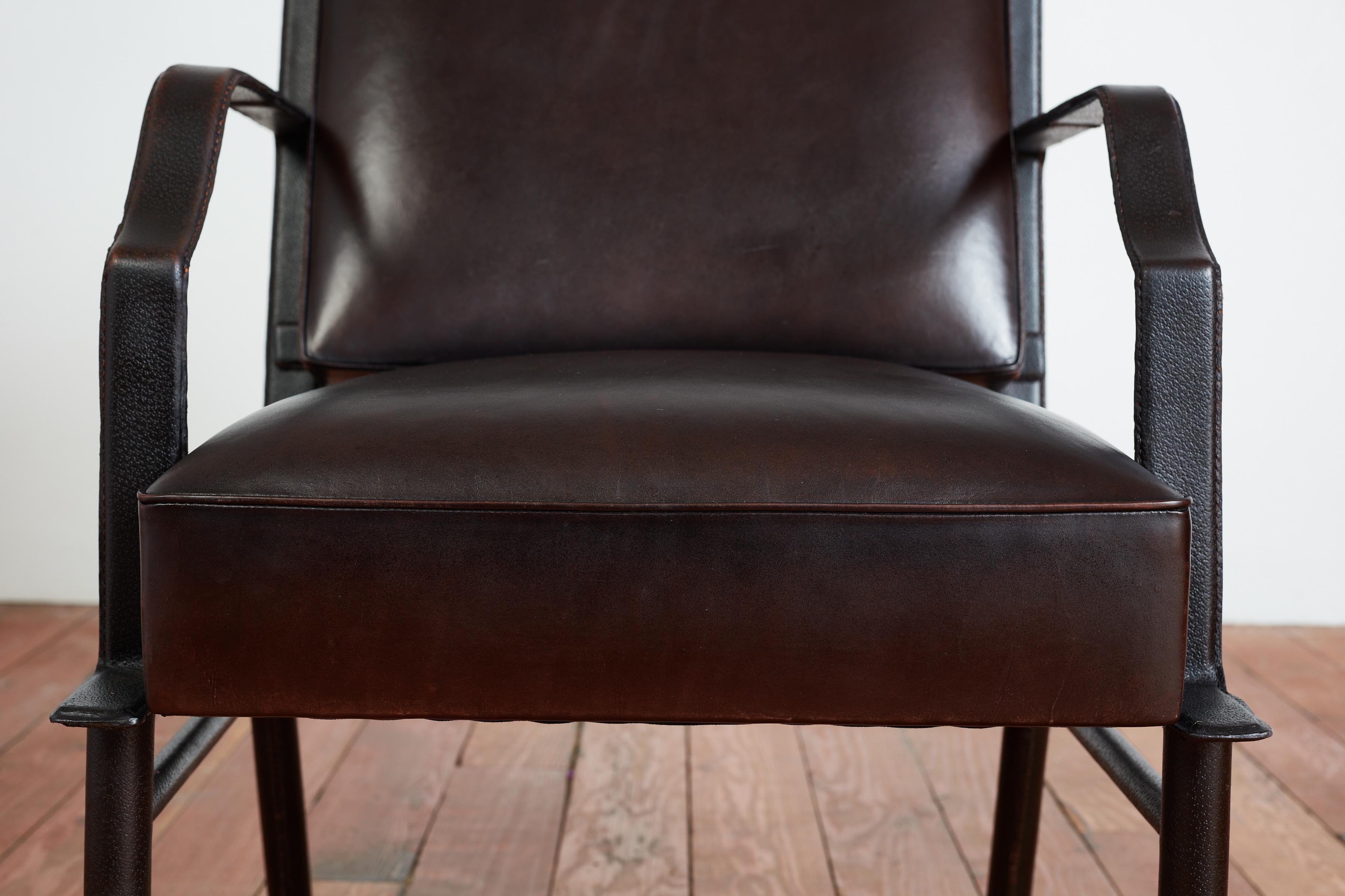 Jacques Adnet Arm Chair For Sale 6