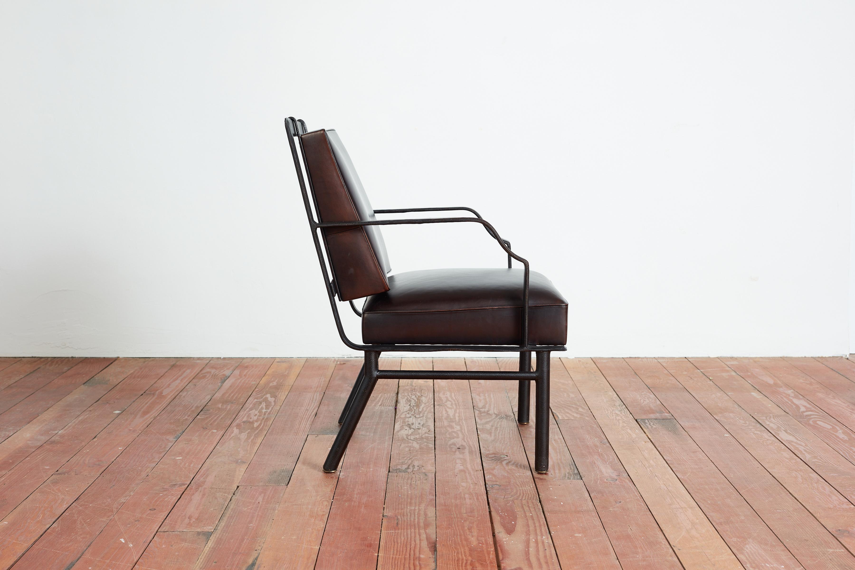 French Jacques Adnet Arm Chair For Sale
