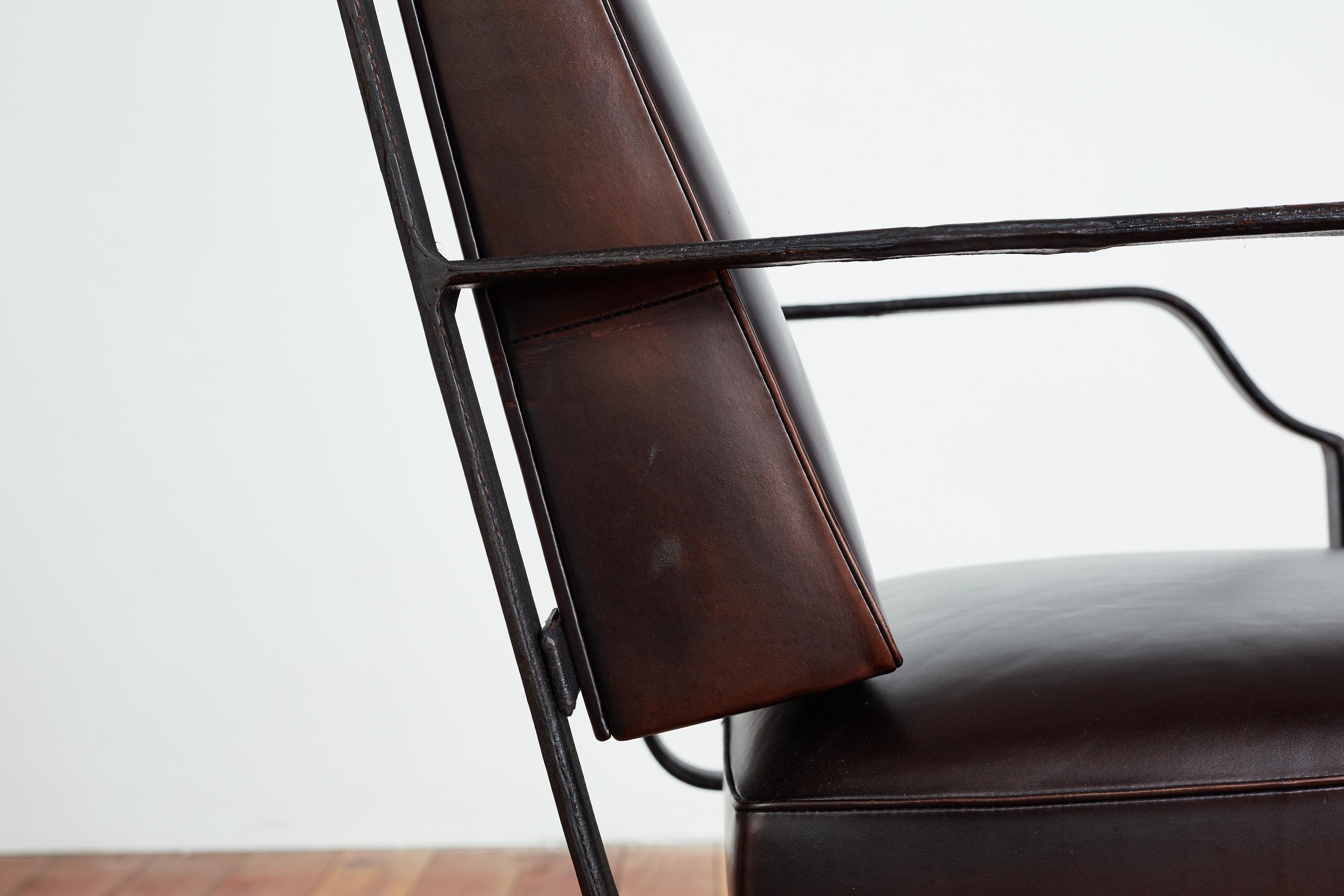 Jacques Adnet Arm Chair For Sale 1