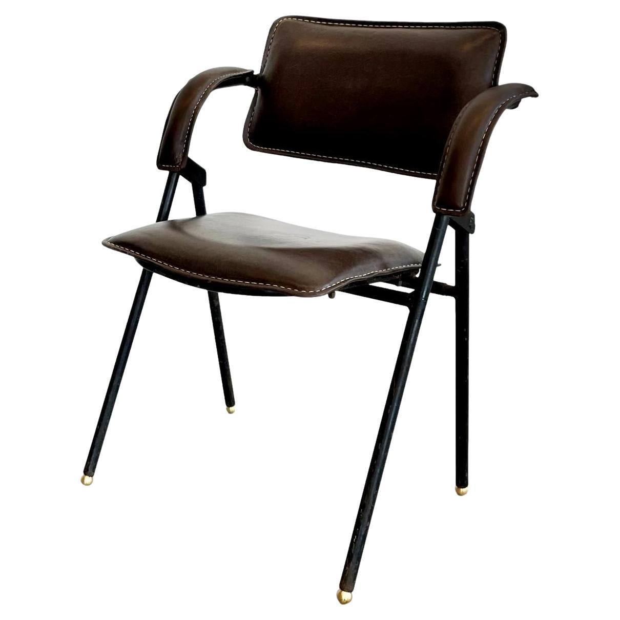 Jacques Adnet Armchair, 1950s, France For Sale